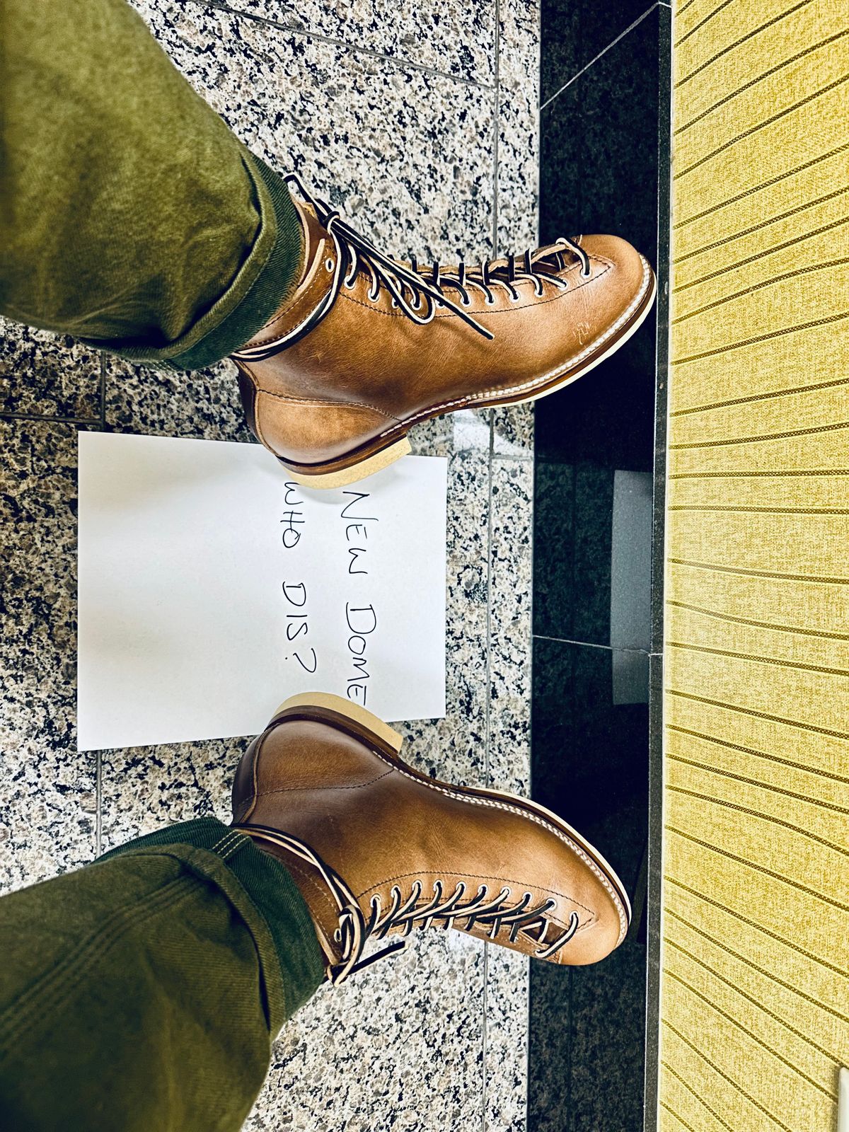 Photo by Bedrock on October 2, 2025 of the Oldspeed Wholecut Monkey in Horween Natural Chromexcel.