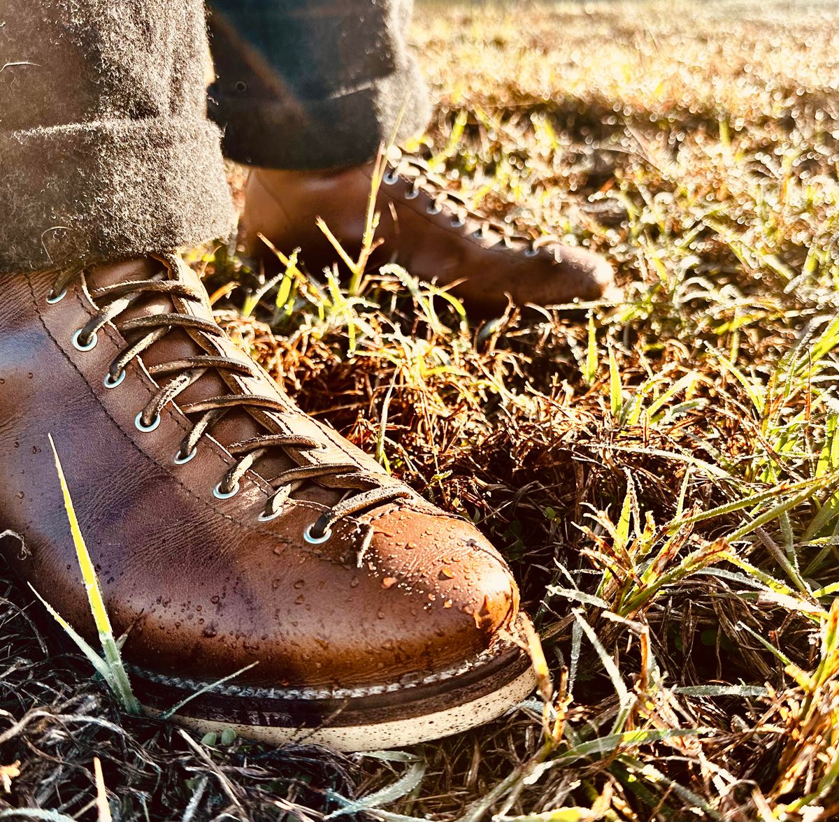 Photo by Bedrock on November 2, 2025 of the Oldspeed Wholecut Monkey in Horween Natural Chromexcel.