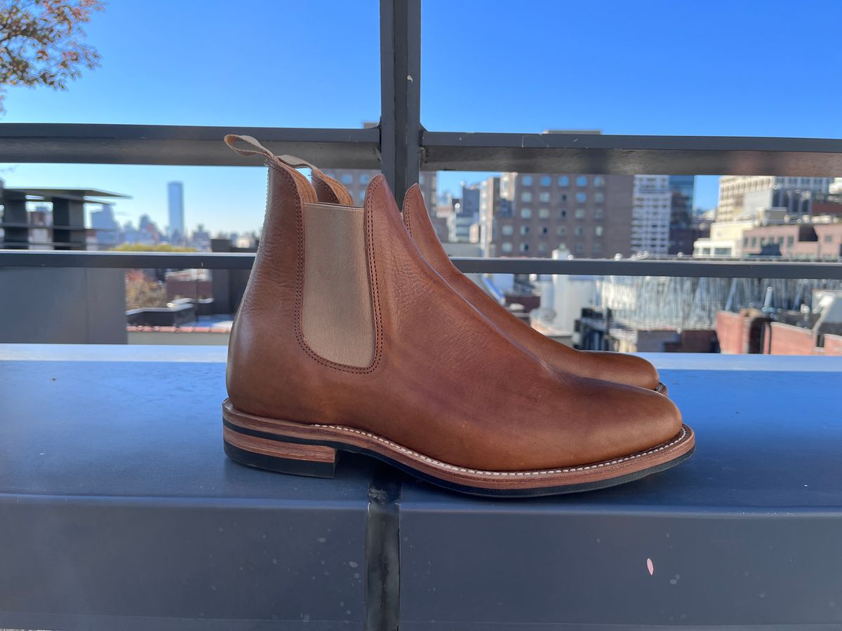 Photo by uglyshoes on November 2, 2022 of the Viberg Chelsea in Unknown Leather.