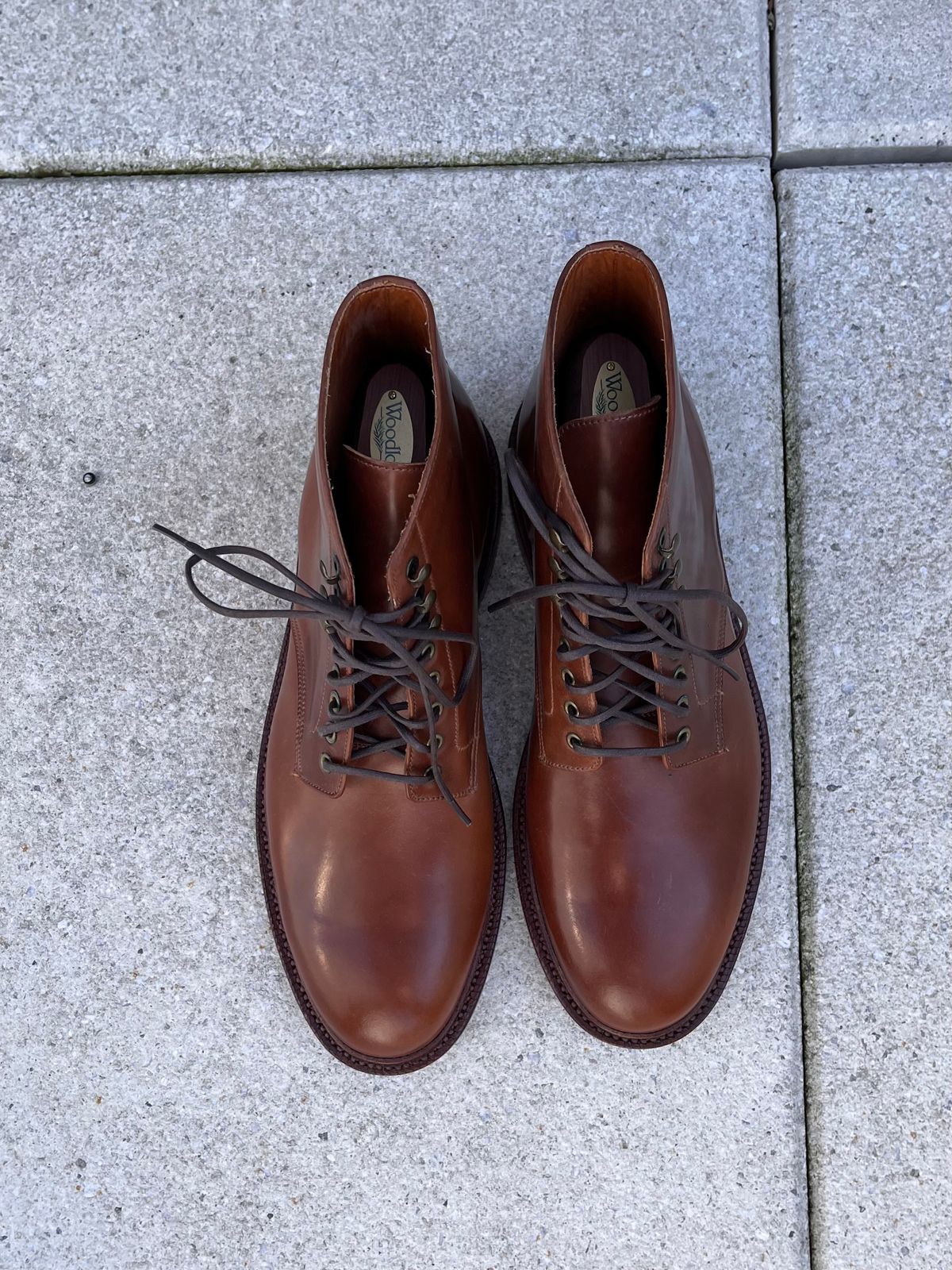 Photo by uglyshoes on November 3, 2023 of the Grant Stone Edward Boot in Horween Honey Glazed Shell Cordovan.