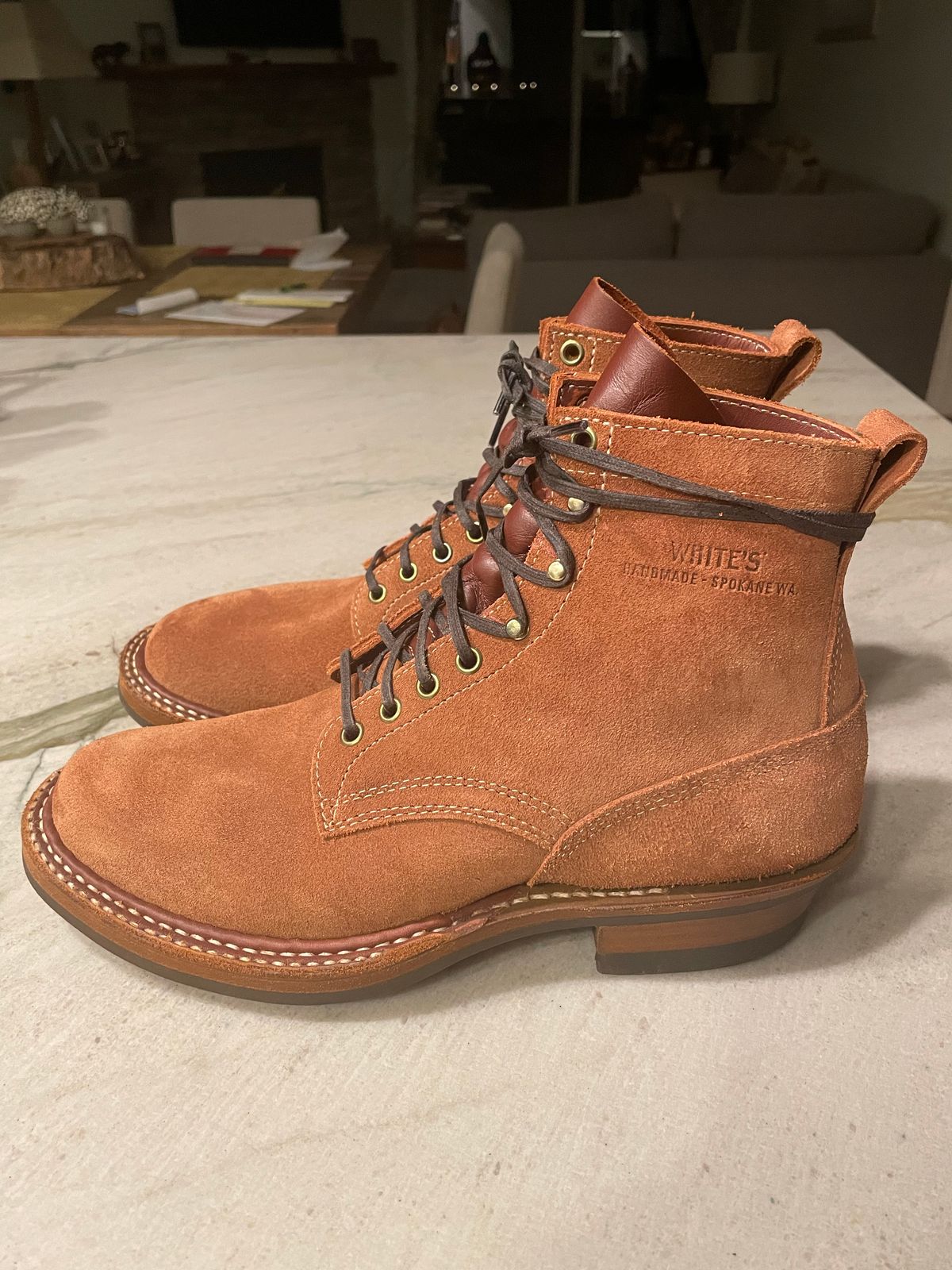 Photo by cstines83 on November 4, 2022 of the White's 350 Cruiser in Seidel Red Dog Oil Tan Roughout.