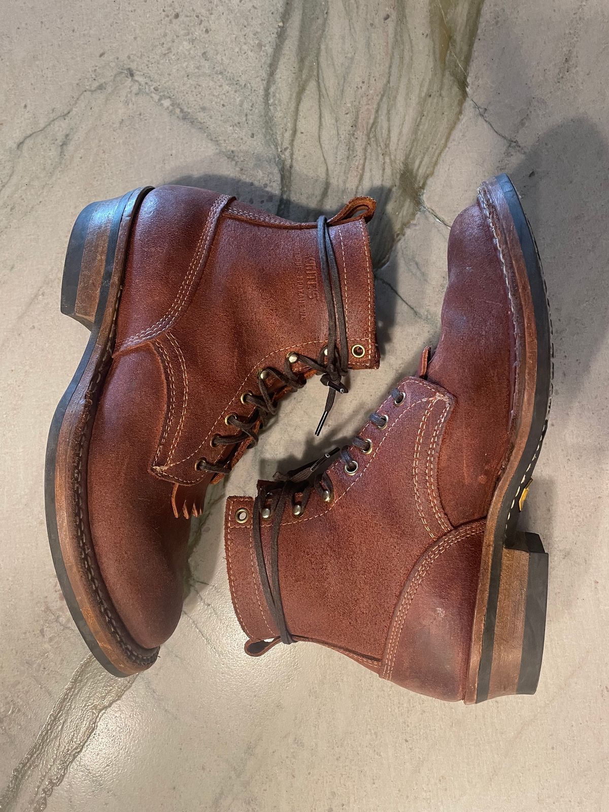 Photo by cstines83 on February 5, 2023 of the White's 350 Cruiser in Seidel Red Dog Oil Tan Roughout.