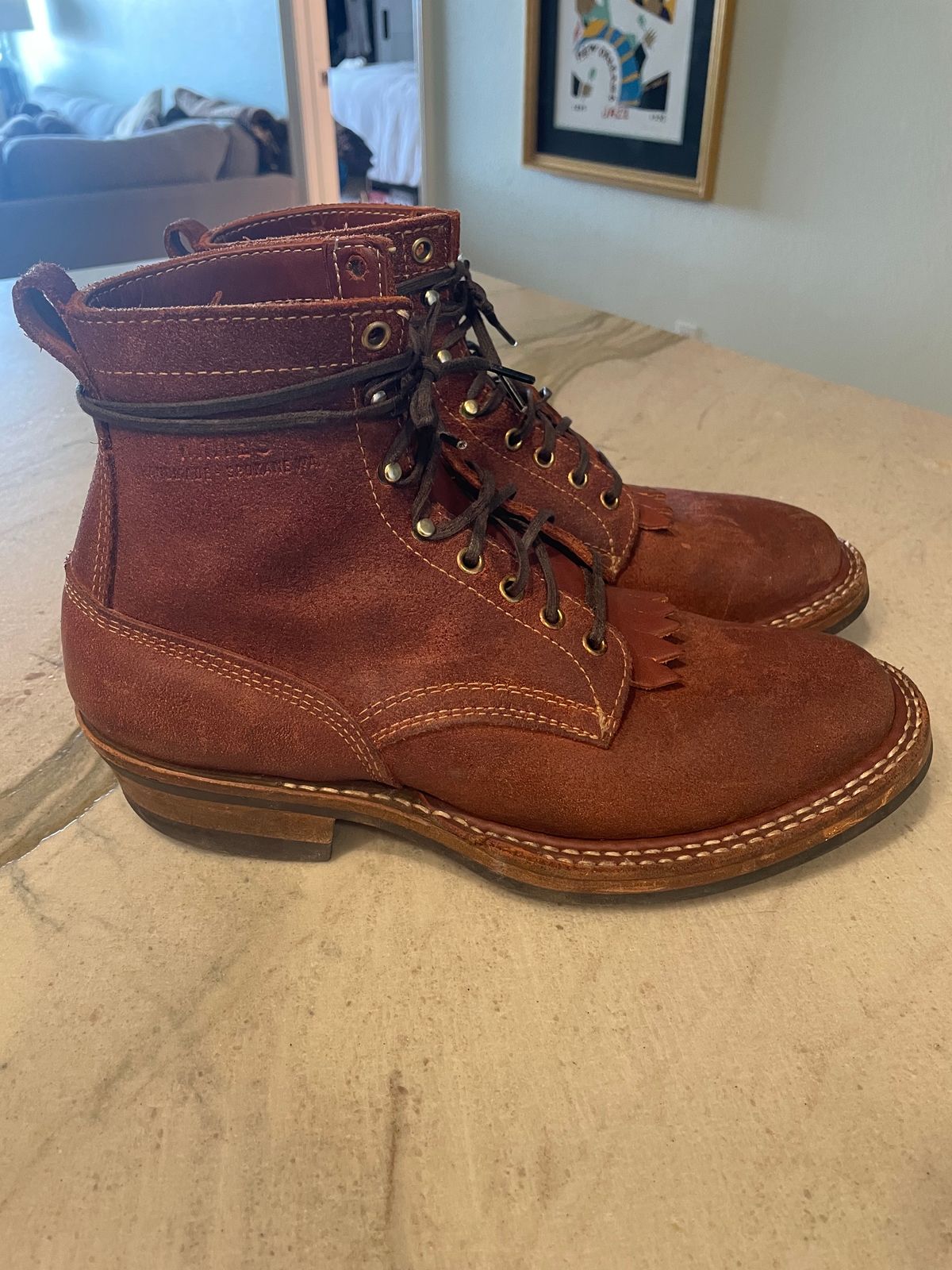 Photo by cstines83 on February 5, 2023 of the White's 350 Cruiser in Seidel Red Dog Oil Tan Roughout.