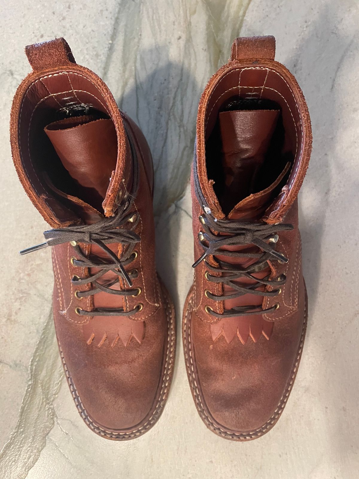 Photo by cstines83 on February 5, 2023 of the White's 350 Cruiser in Seidel Red Dog Oil Tan Roughout.