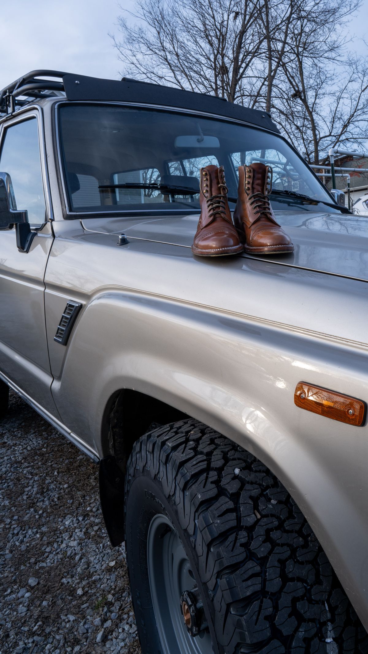 Photo by redfishjoefish on January 3, 2024 of the Midas Journey Derby Boot in Horween Unglazed Natural Shell Cordovan.