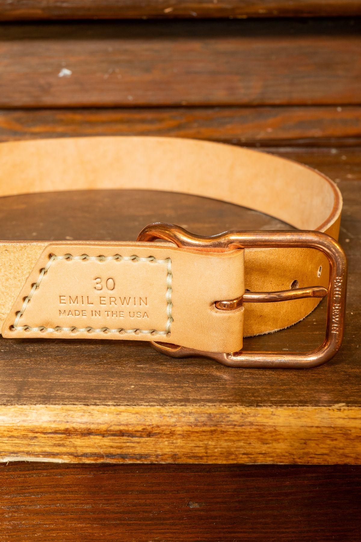 Photo by redfishjoefish on November 6, 2025 of the Emil Erwin Signature Belt in Natural in Horween Natural Latigo.