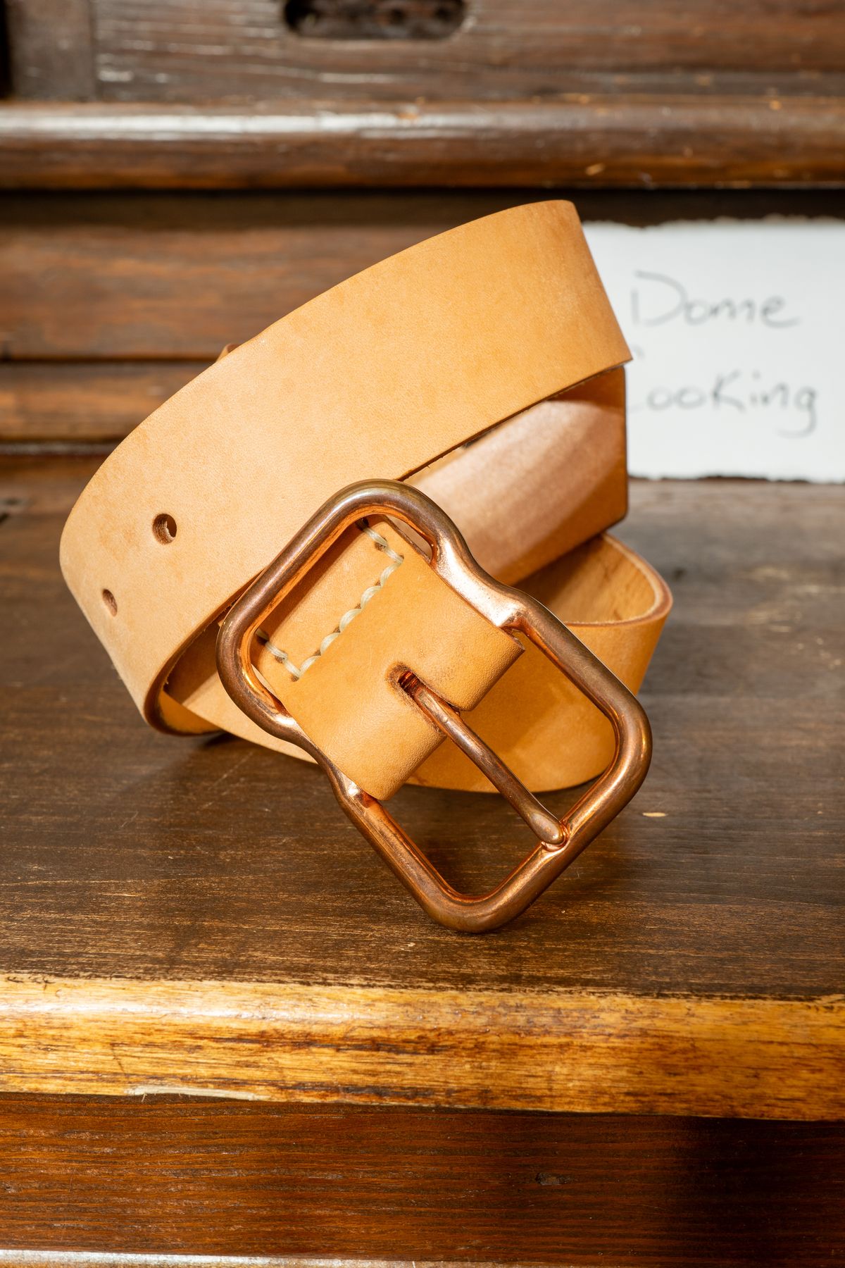 Photo by redfishjoefish on November 6, 2025 of the Emil Erwin Signature Belt in Natural in Horween Natural Latigo.