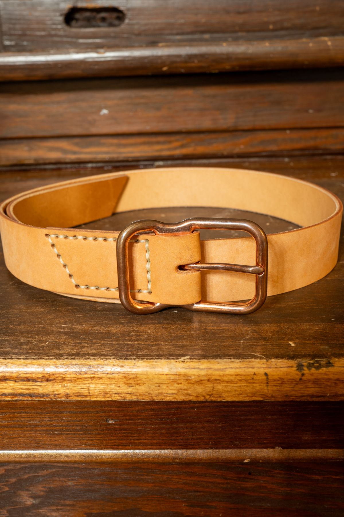 Photo by redfishjoefish on November 6, 2025 of the Emil Erwin Signature Belt in Natural in Horween Natural Latigo.