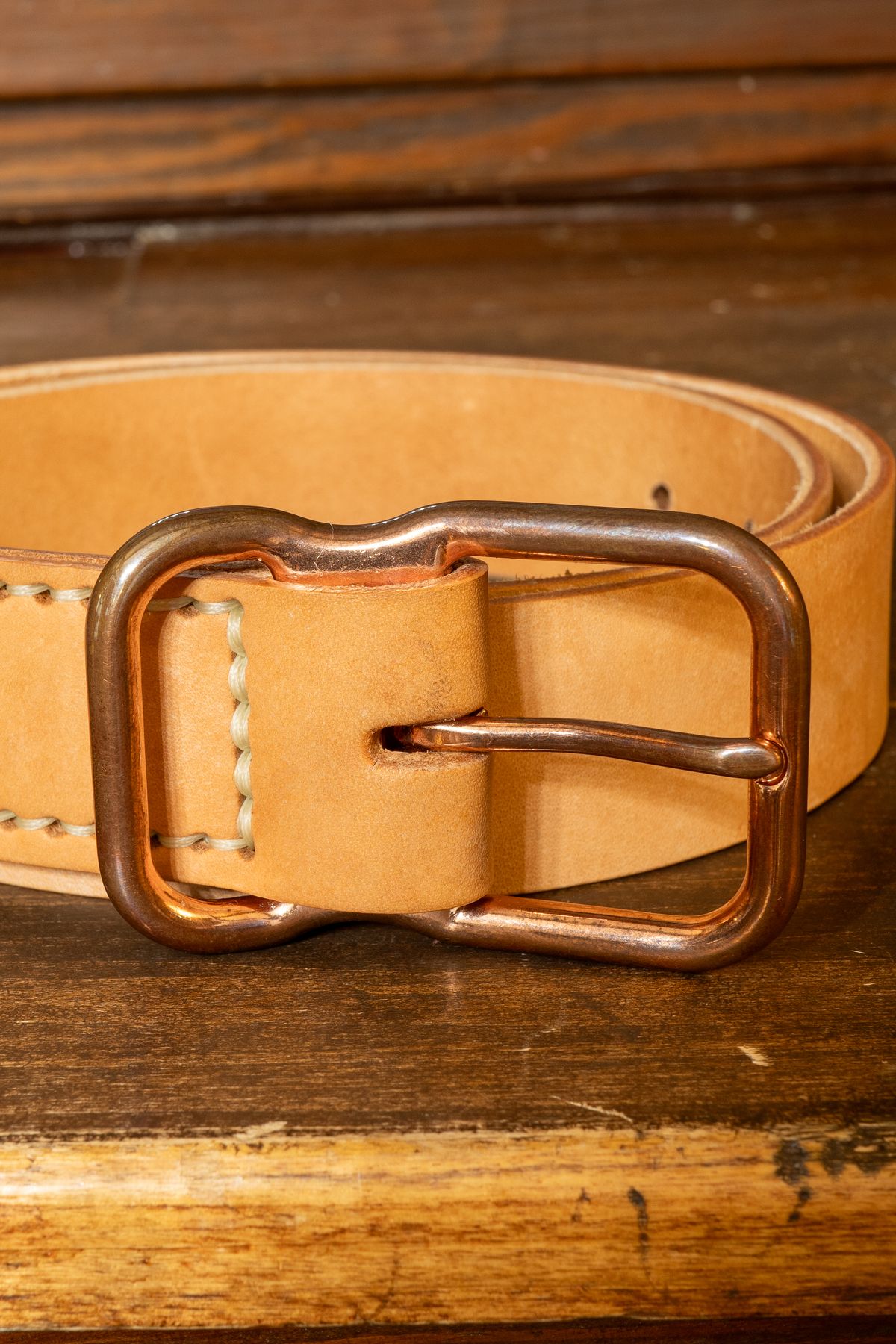 Photo by redfishjoefish on November 6, 2025 of the Emil Erwin Signature Belt in Natural in Horween Natural Latigo.