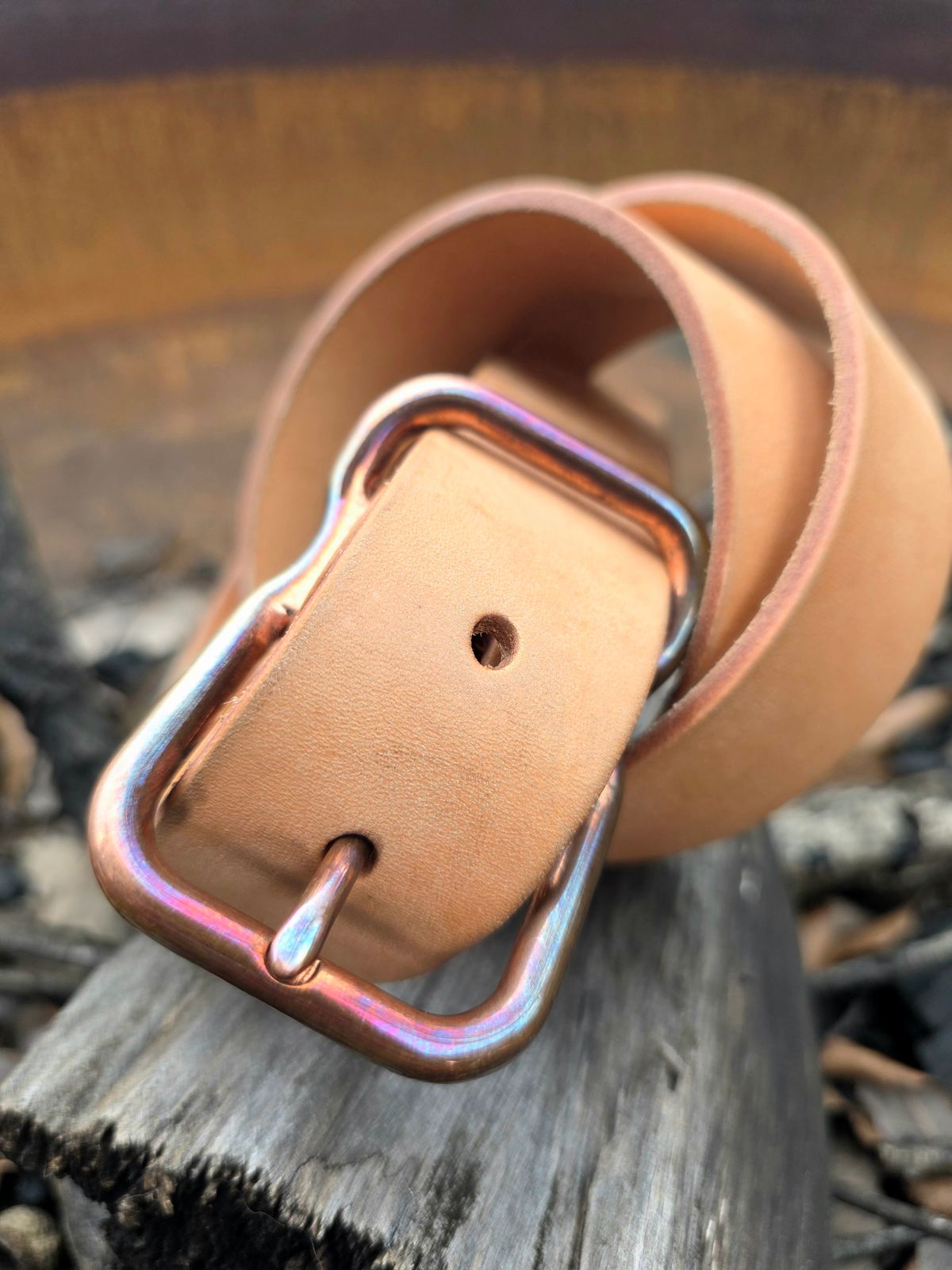 Photo by redfishjoefish on December 4, 2025 of the Emil Erwin Signature Belt in Natural in Horween Natural Latigo.