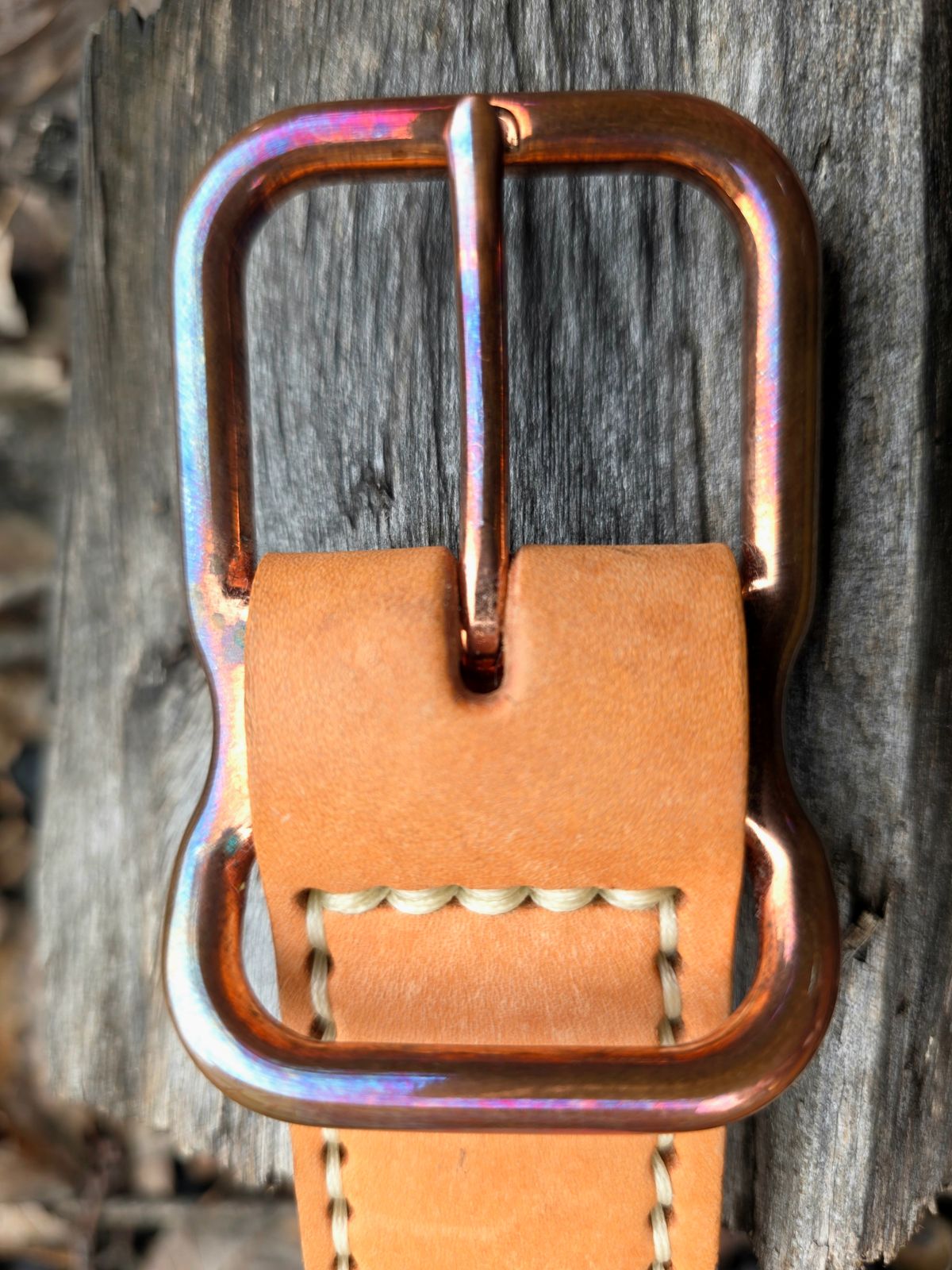 Photo by redfishjoefish on December 4, 2025 of the Emil Erwin Signature Belt in Natural in Horween Natural Latigo.