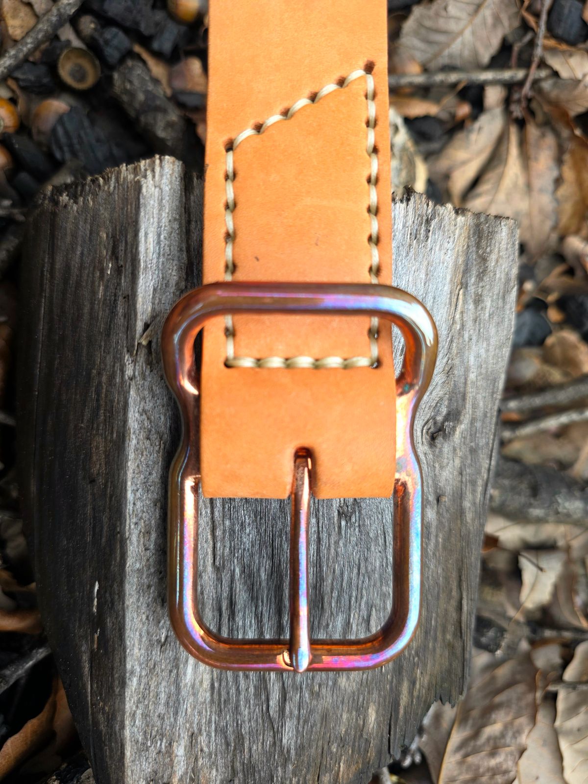 Photo by redfishjoefish on December 4, 2025 of the Emil Erwin Signature Belt in Natural in Horween Natural Latigo.