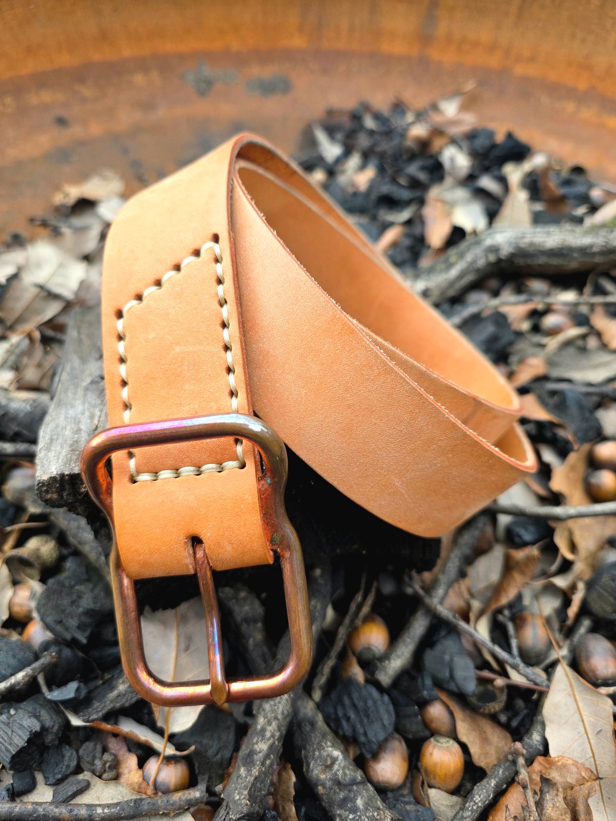 Photo by redfishjoefish on December 4, 2025 of the Emil Erwin Signature Belt in Natural in Horween Natural Latigo.