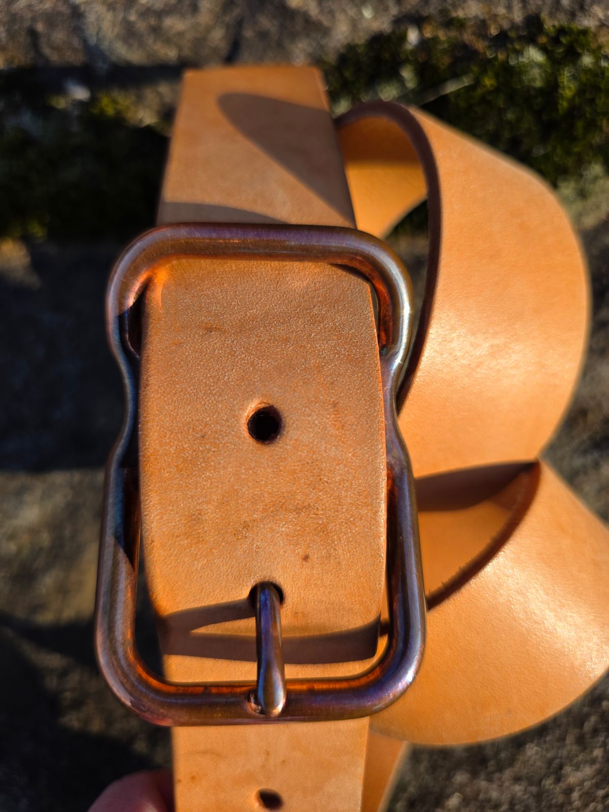 Photo by redfishjoefish on January 5, 2026 of the Emil Erwin Signature Belt in Natural in Horween Natural Latigo.