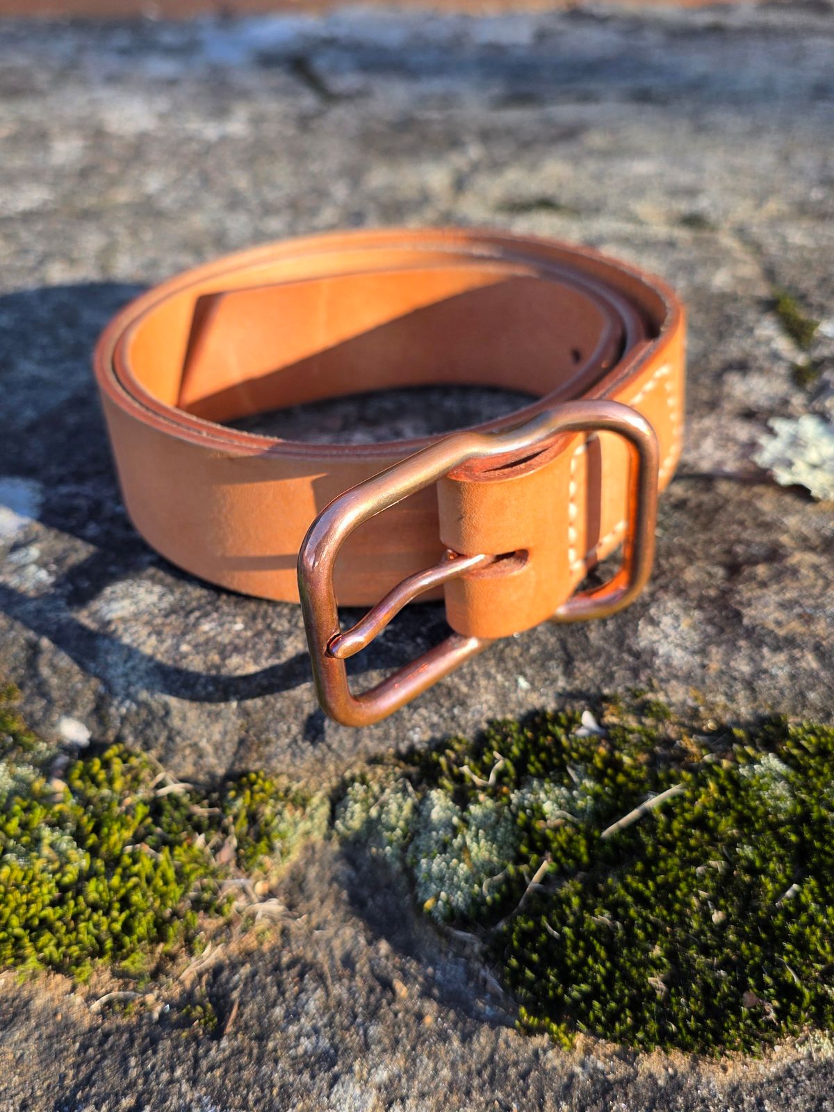 Photo by redfishjoefish on January 5, 2026 of the Emil Erwin Signature Belt in Natural in Horween Natural Latigo.