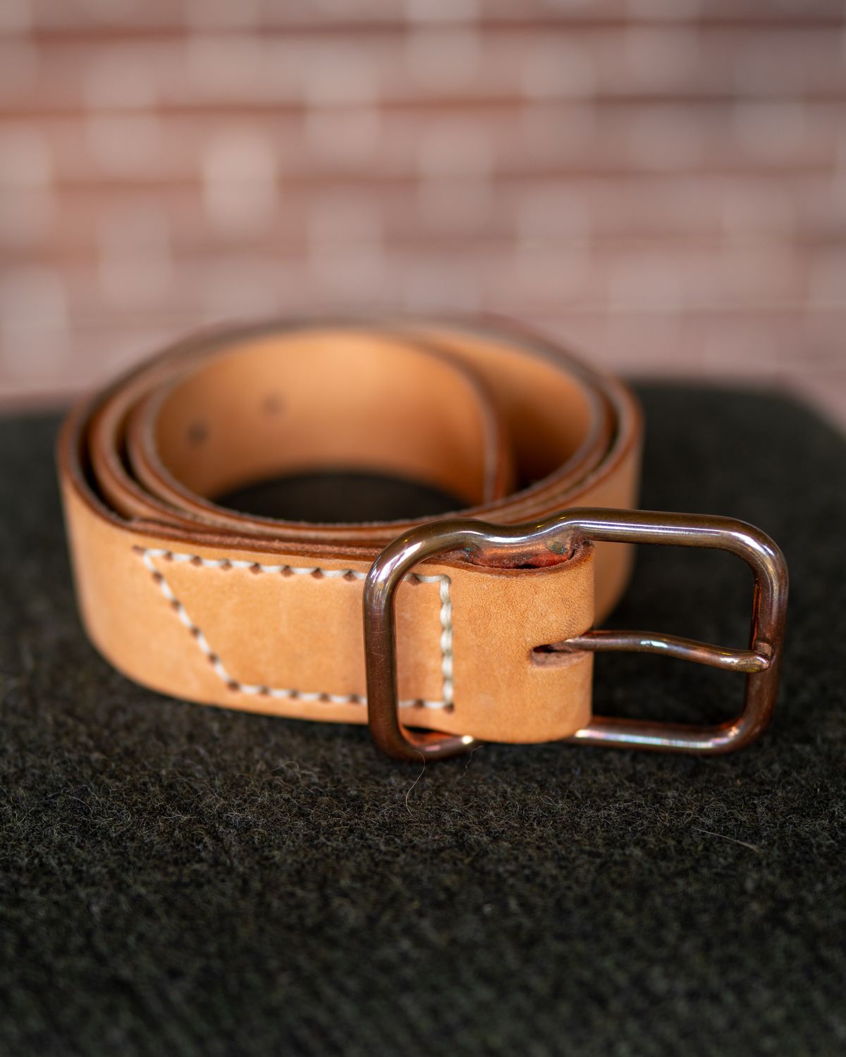 Photo by redfishjoefish on April 5, 2026 of the Emil Erwin Signature Belt in Natural in Horween Natural Latigo.