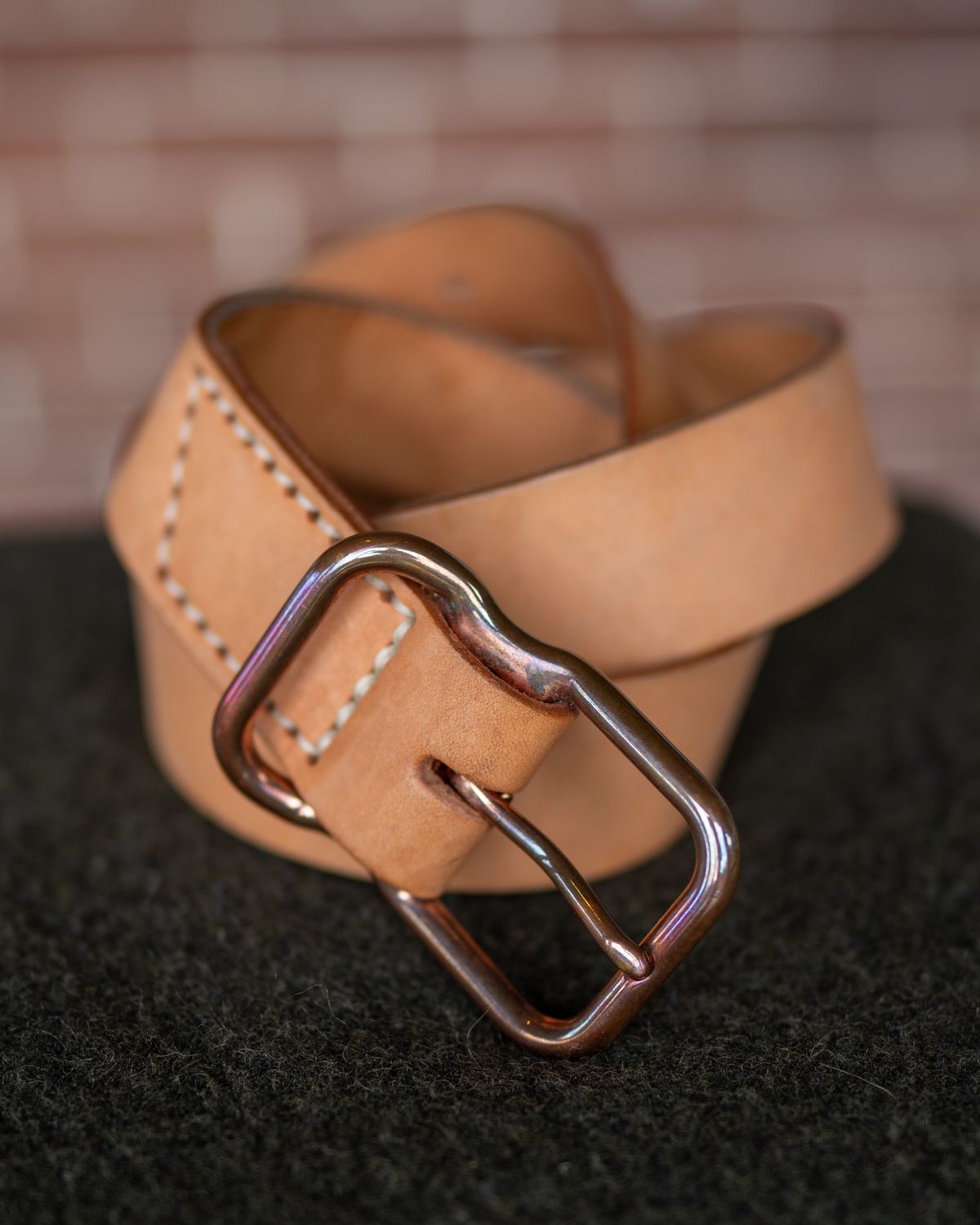 Photo by redfishjoefish on April 5, 2026 of the Emil Erwin Signature Belt in Natural in Horween Natural Latigo.