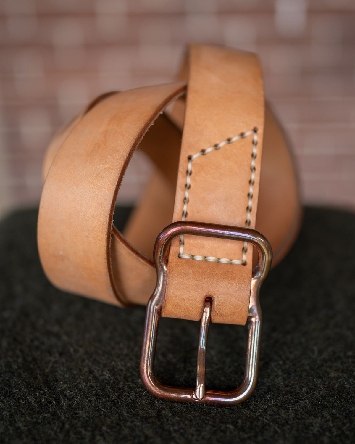 Photo by redfishjoefish on April 5, 2026 of the Emil Erwin Signature Belt in Natural in Horween Natural Latigo.