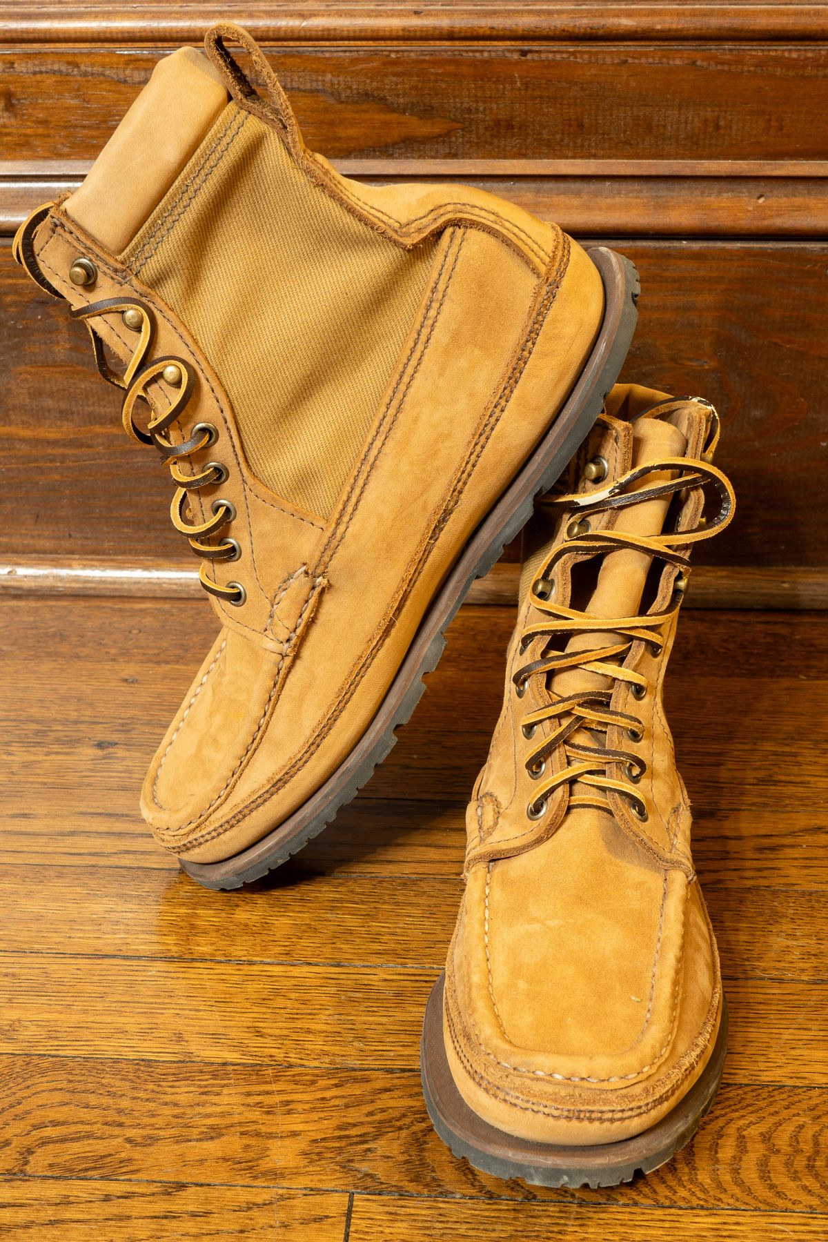 Photo by redfishjoefish on November 6, 2025 of the Russell Moccasin Co. Joe's PH Premier Build in S.B. Foot Peco Chamois.