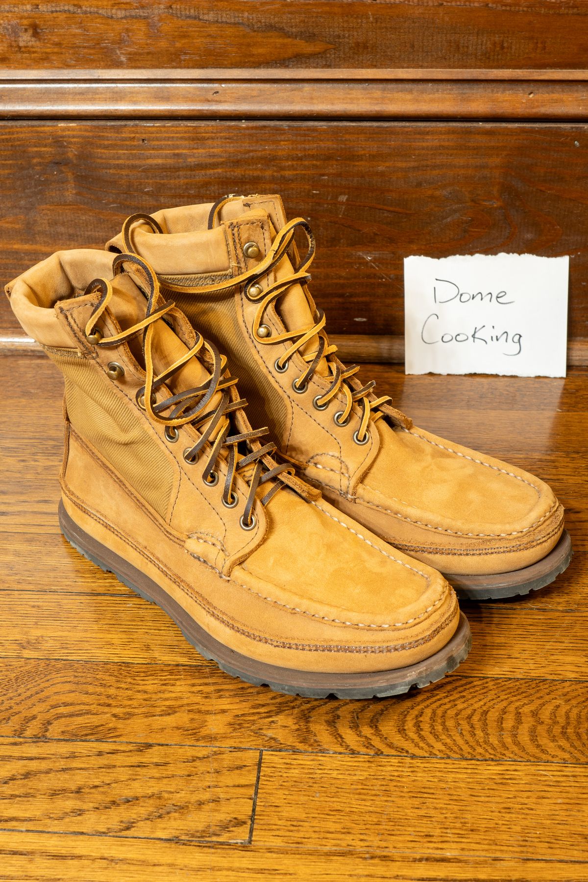 Photo by redfishjoefish on November 6, 2025 of the Russell Moccasin Co. Joe's PH Premier Build in S.B. Foot Peco Chamois.