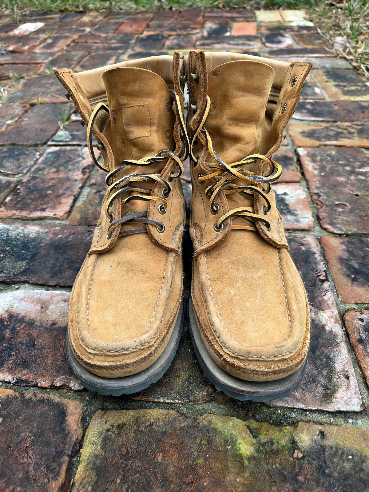 Photo by redfishjoefish on December 4, 2025 of the Russell Moccasin Co. Joe's PH Premier Build in S.B. Foot Peco Chamois.