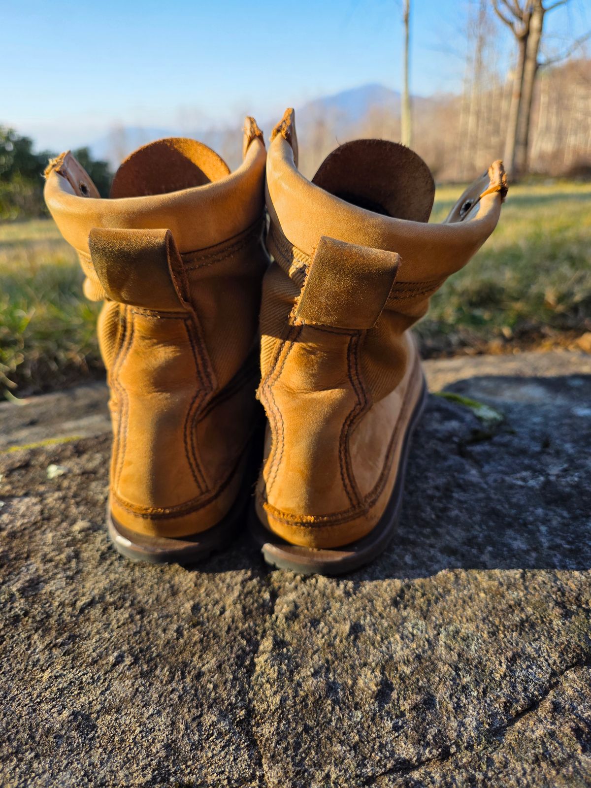 Photo by redfishjoefish on January 5, 2026 of the Russell Moccasin Co. Joe's PH Premier Build in S.B. Foot Peco Chamois.