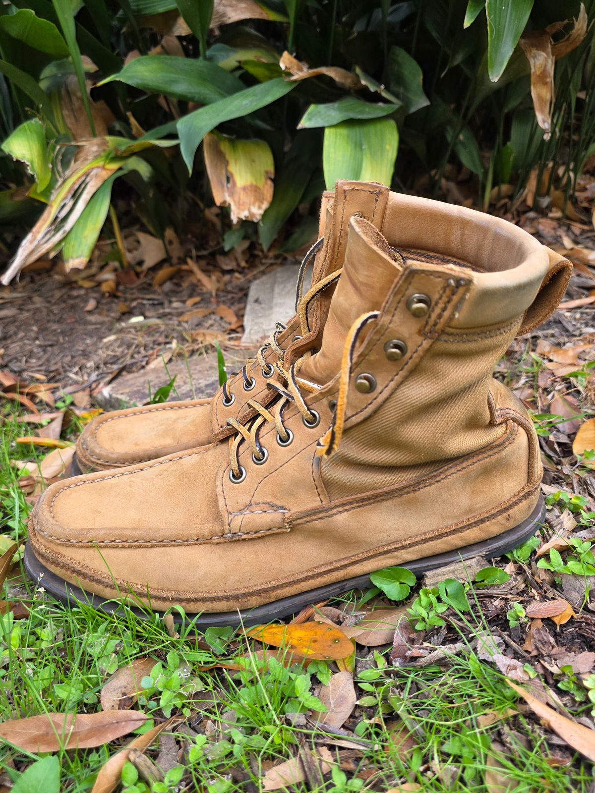 Photo by redfishjoefish on March 3, 2026 of the Russell Moccasin Co. Joe's PH Premier Build in S.B. Foot Peco Chamois.