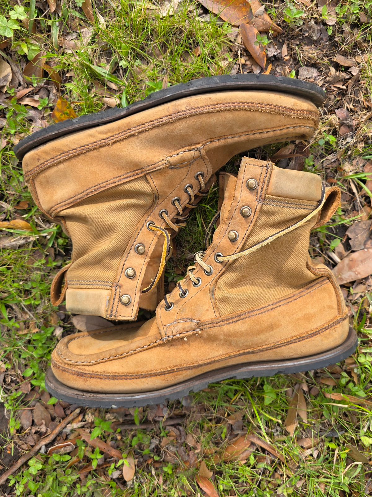 Photo by redfishjoefish on March 3, 2026 of the Russell Moccasin Co. Joe's PH Premier Build in S.B. Foot Peco Chamois.