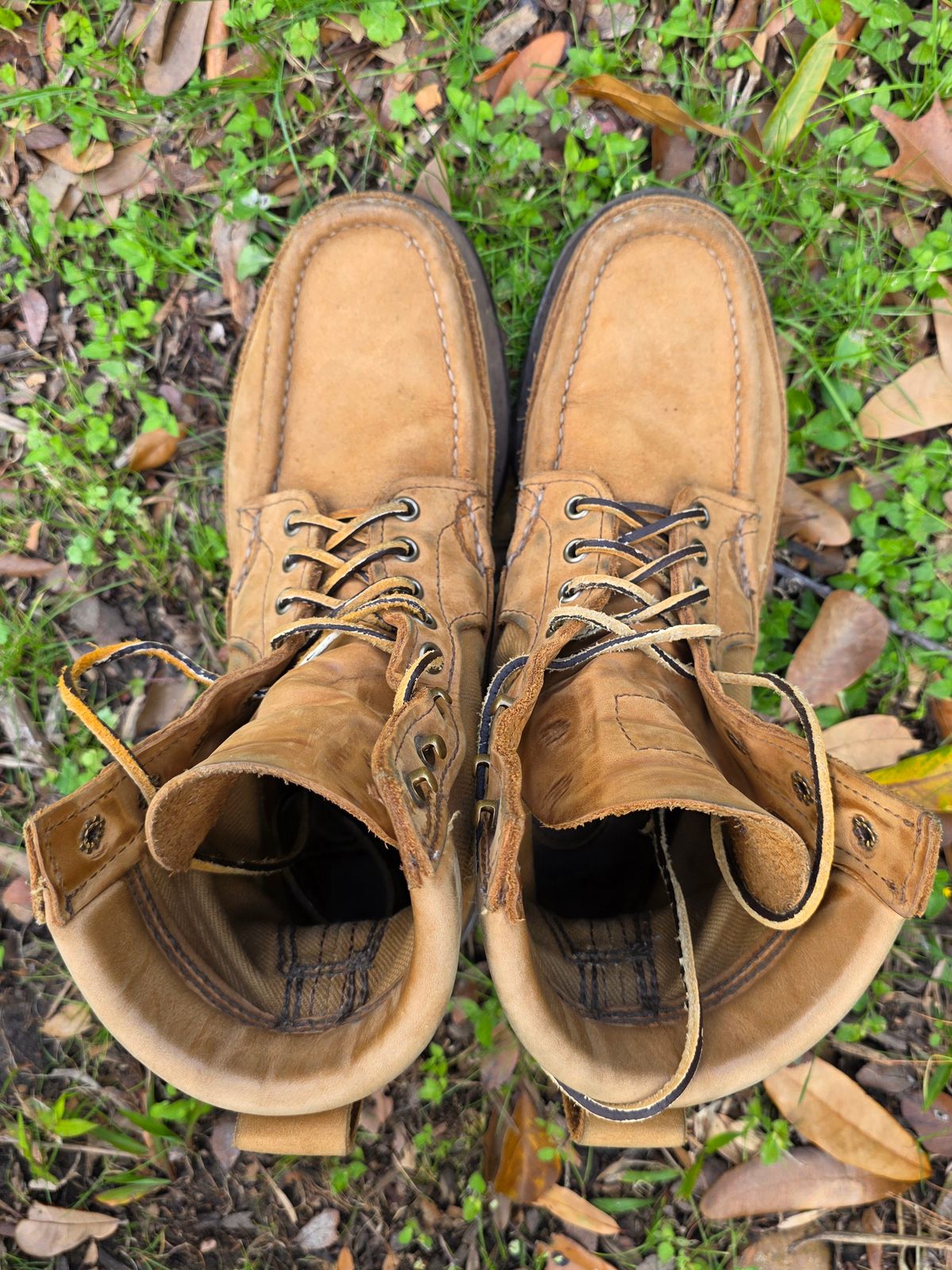 Photo by redfishjoefish on March 3, 2026 of the Russell Moccasin Co. Joe's PH Premier Build in S.B. Foot Peco Chamois.