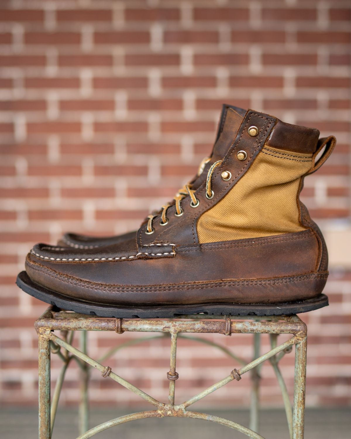 Photo by redfishjoefish on April 5, 2026 of the Russell Moccasin Co. Joe's PH Premier Build in S.B. Foot Peco Chamois.