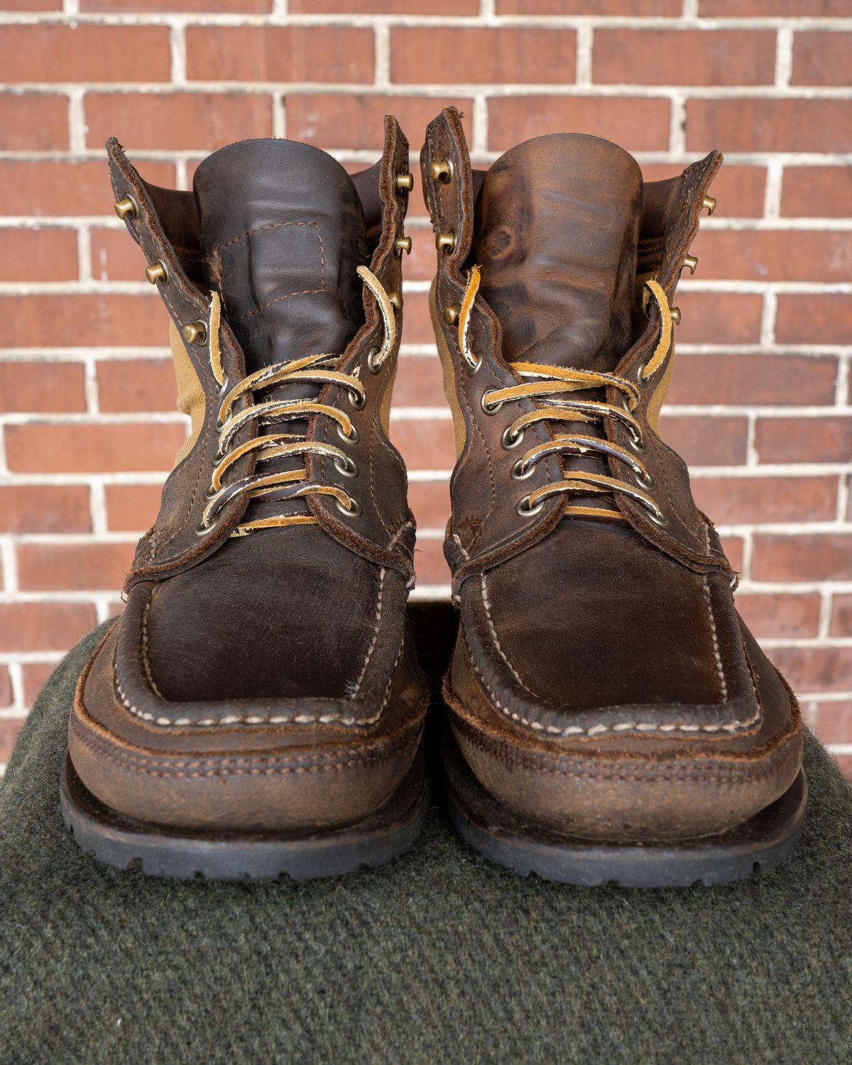 Photo by redfishjoefish on April 5, 2026 of the Russell Moccasin Co. Joe's PH Premier Build in S.B. Foot Peco Chamois.