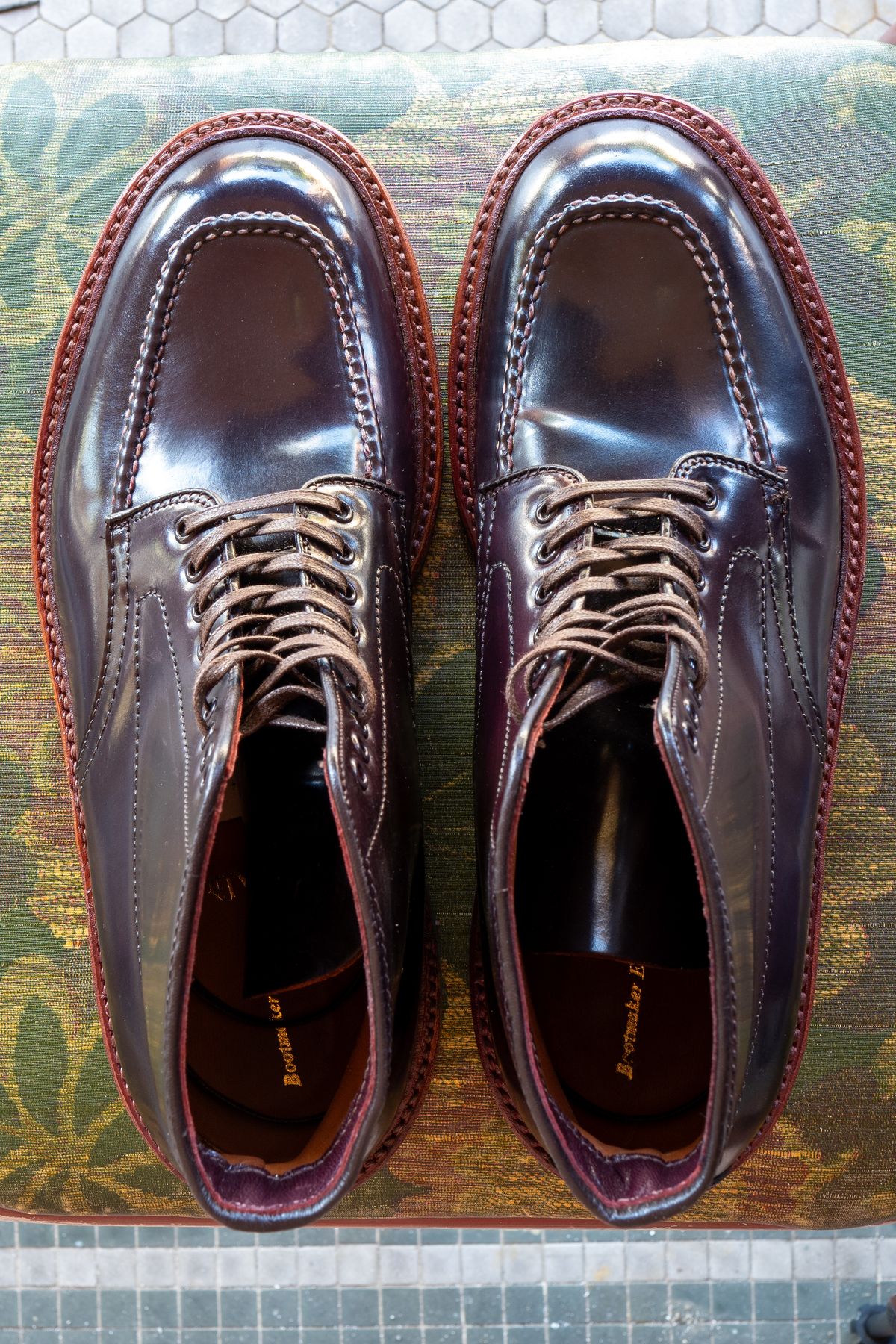 Photo by redfishjoefish on October 1, 2025 of the Alden Indy Boot in Horween Color 8 Shell Cordovan.
