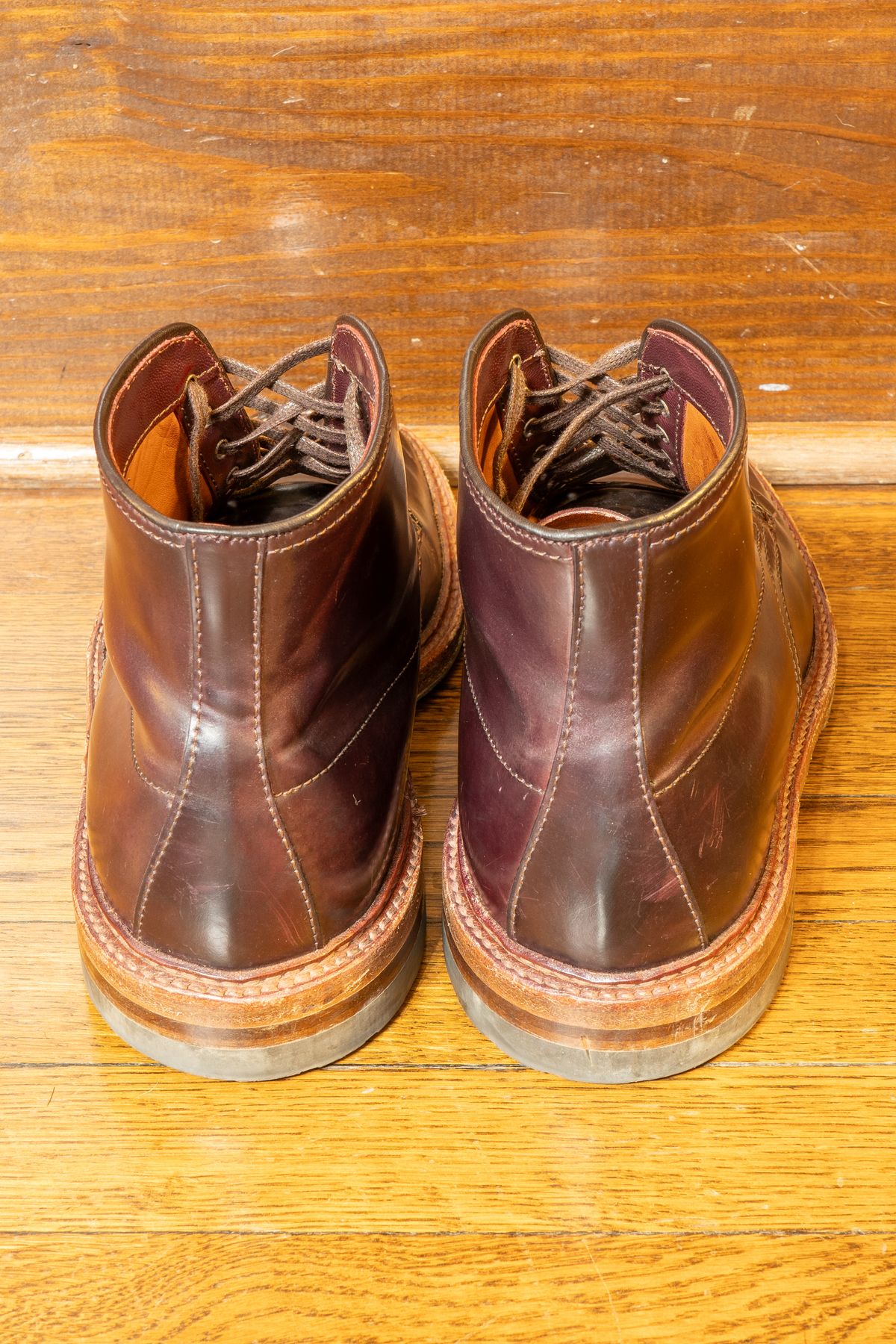 Photo by redfishjoefish on November 6, 2025 of the Alden Indy Boot in Horween Color 8 Shell Cordovan.