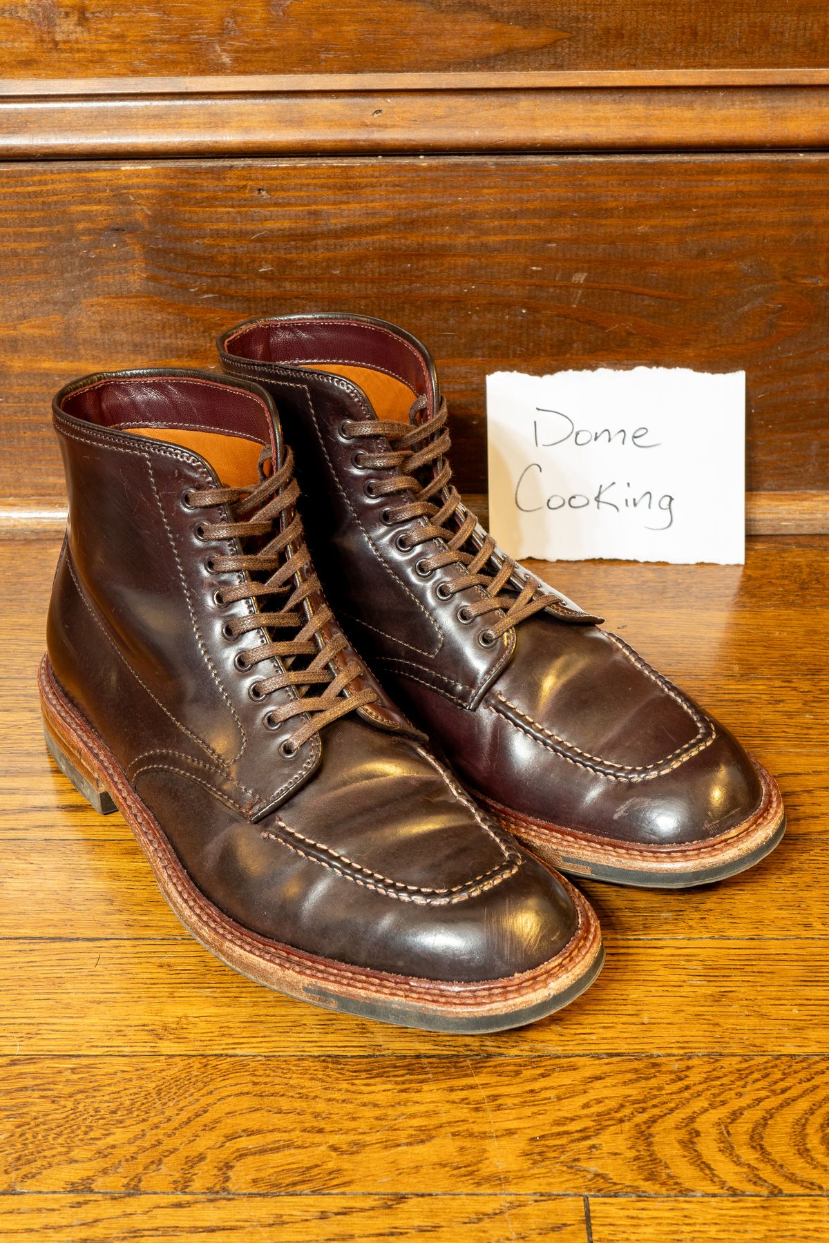 Photo by redfishjoefish on November 6, 2025 of the Alden Indy Boot in Horween Color 8 Shell Cordovan.