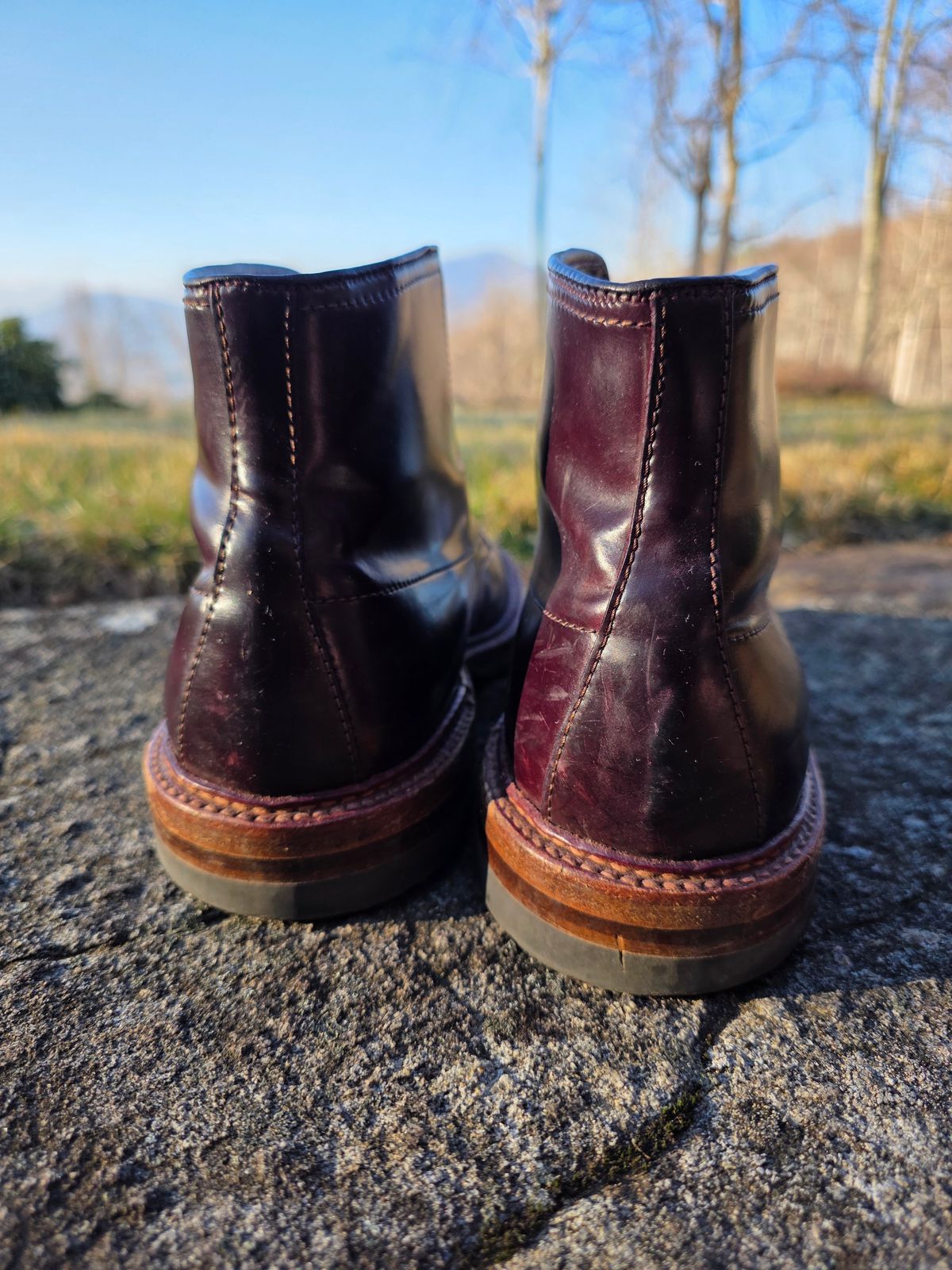 Photo by redfishjoefish on January 5, 2026 of the Alden Indy Boot in Horween Color 8 Shell Cordovan.