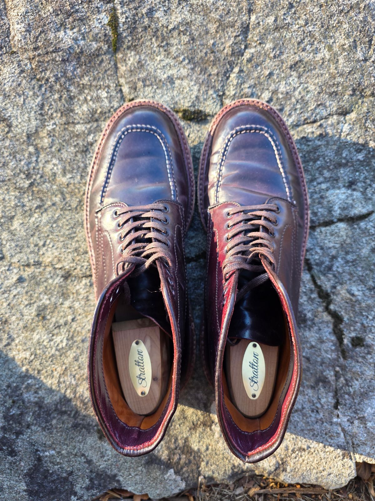 Photo by redfishjoefish on January 5, 2026 of the Alden Indy Boot in Horween Color 8 Shell Cordovan.