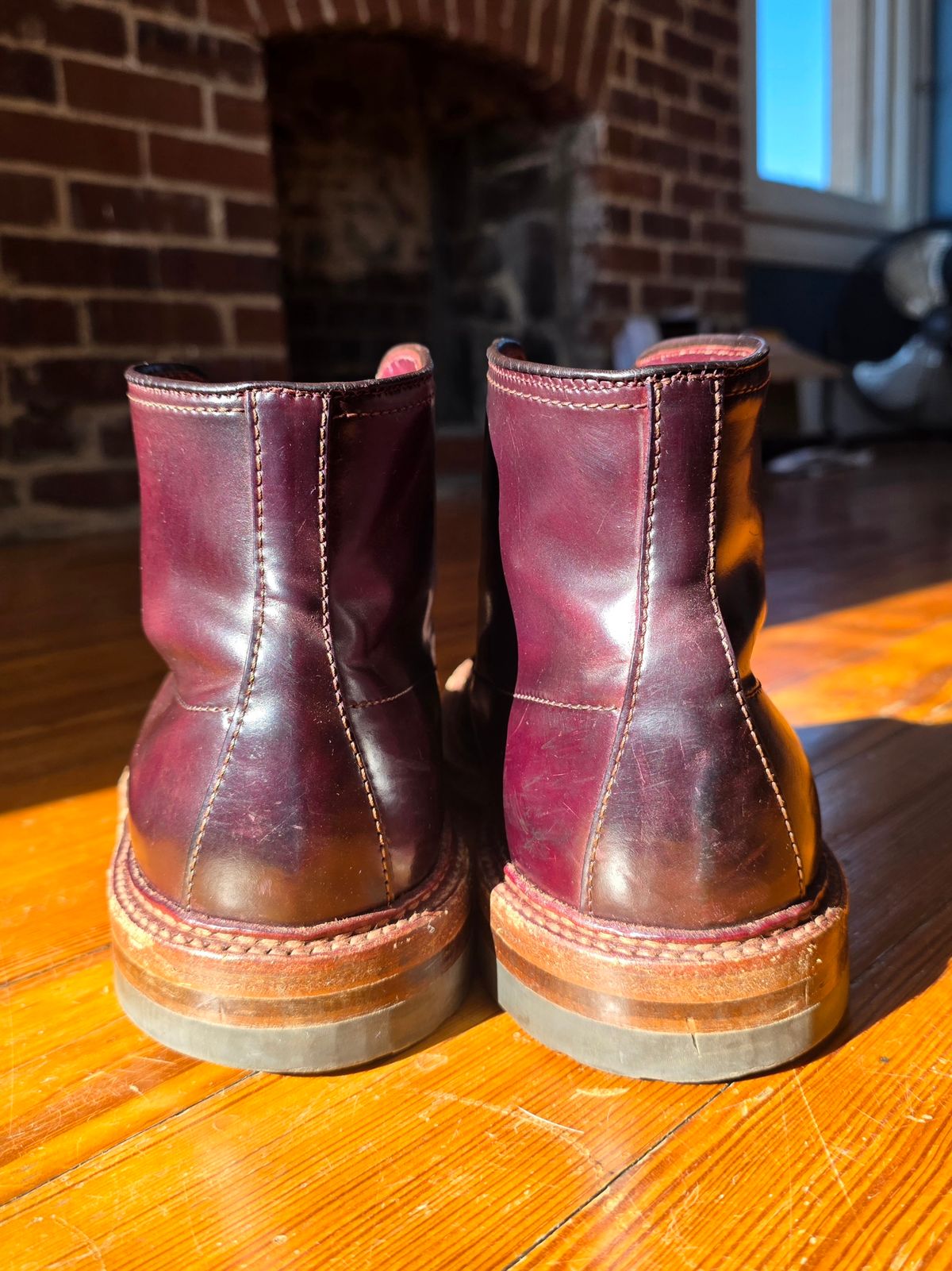 Photo by redfishjoefish on February 1, 2026 of the Alden Indy Boot in Horween Color 8 Shell Cordovan.