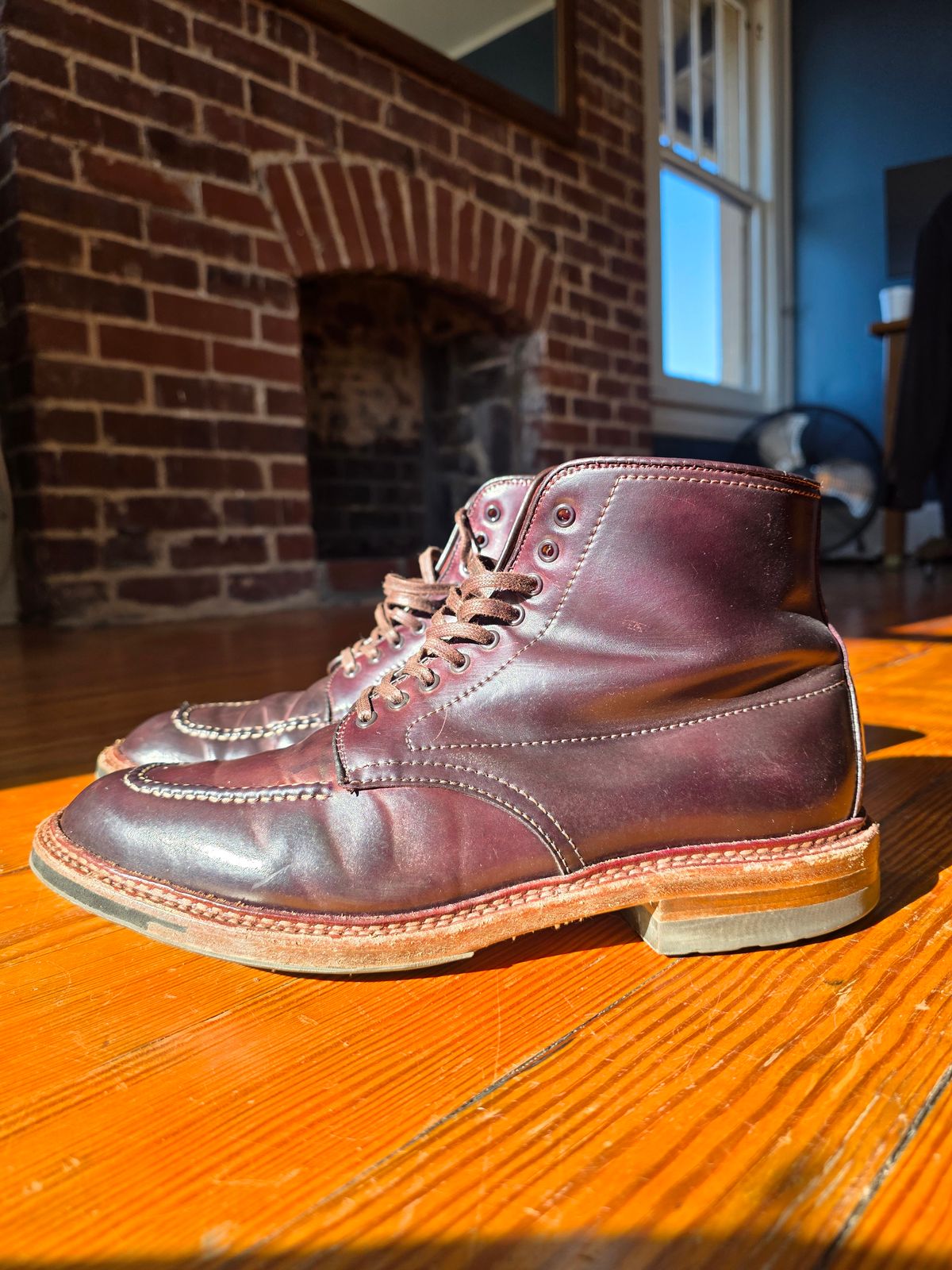Photo by redfishjoefish on February 1, 2026 of the Alden Indy Boot in Horween Color 8 Shell Cordovan.