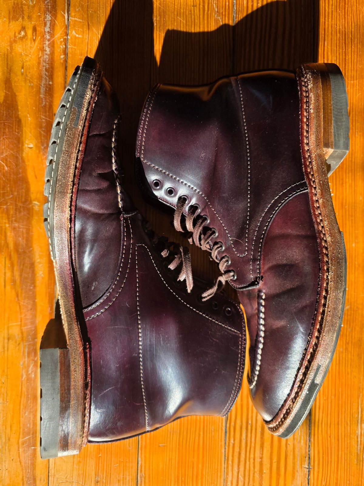 Photo by redfishjoefish on February 1, 2026 of the Alden Indy Boot in Horween Color 8 Shell Cordovan.
