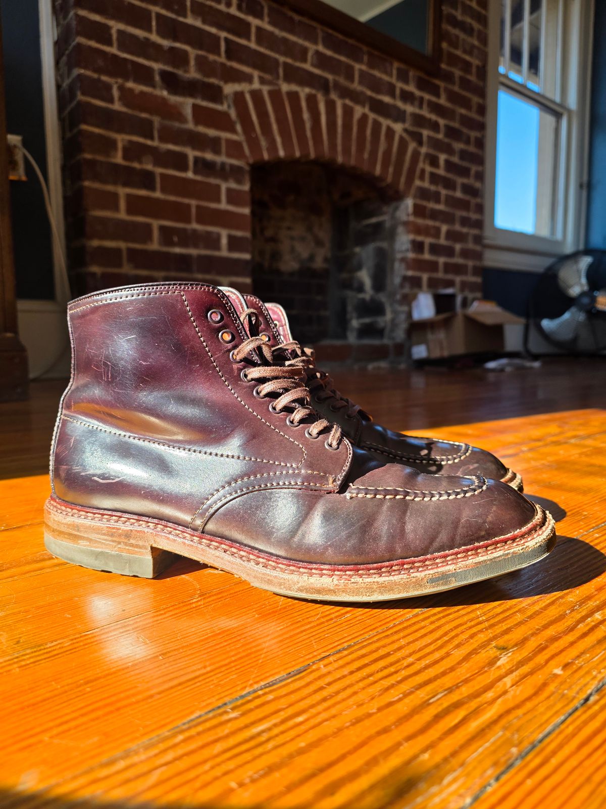 Photo by redfishjoefish on February 1, 2026 of the Alden Indy Boot in Horween Color 8 Shell Cordovan.