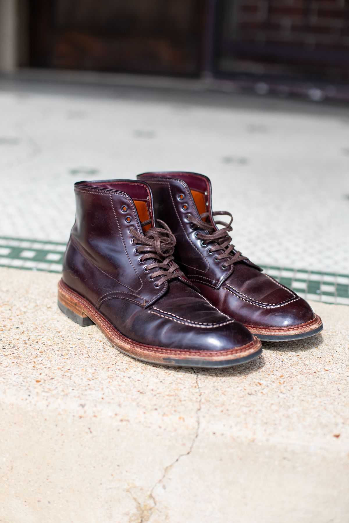 Photo by redfishjoefish on March 5, 2026 of the Alden Indy Boot in Horween Color 8 Shell Cordovan.
