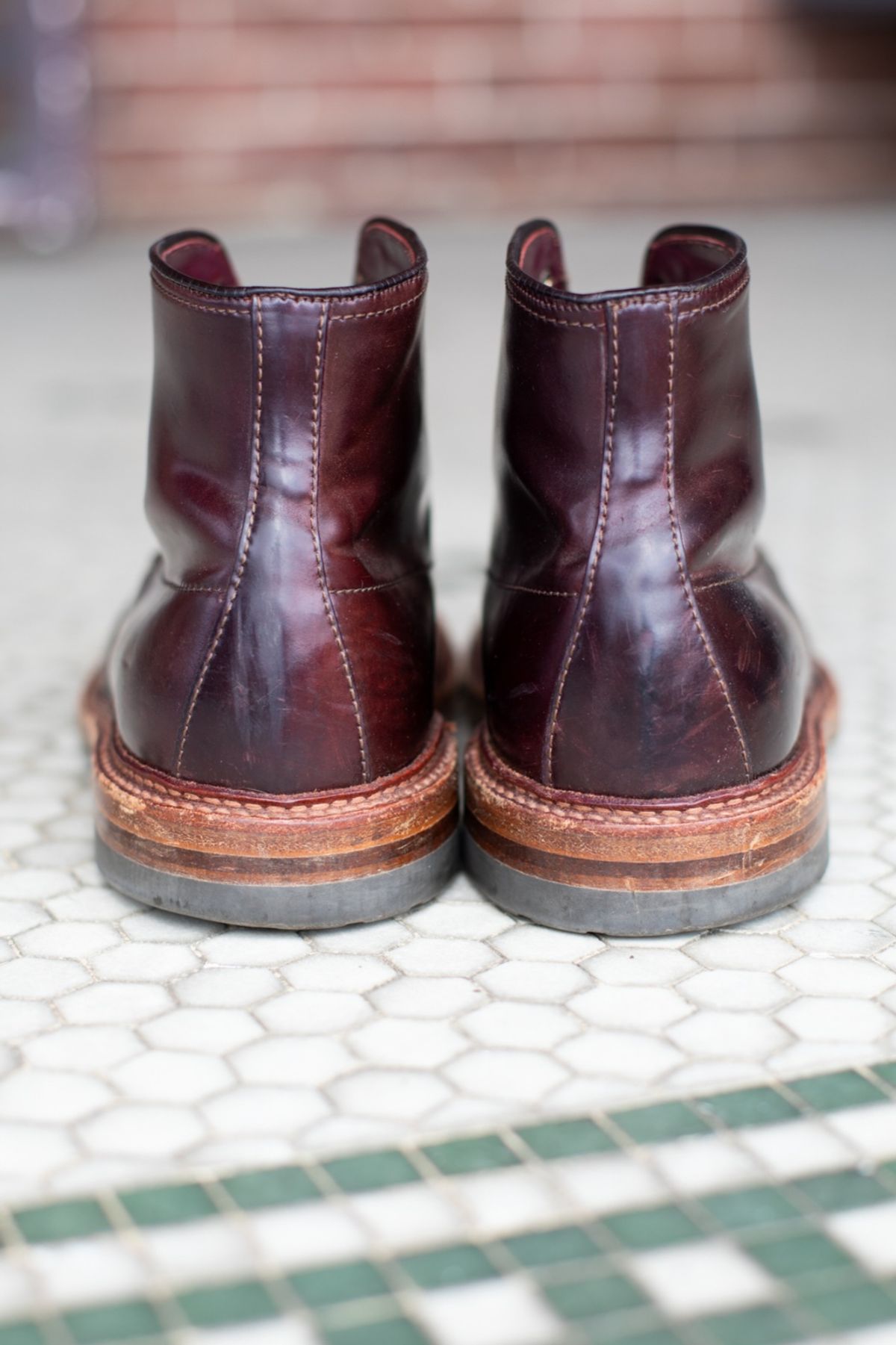 Photo by redfishjoefish on March 5, 2026 of the Alden Indy Boot in Horween Color 8 Shell Cordovan.