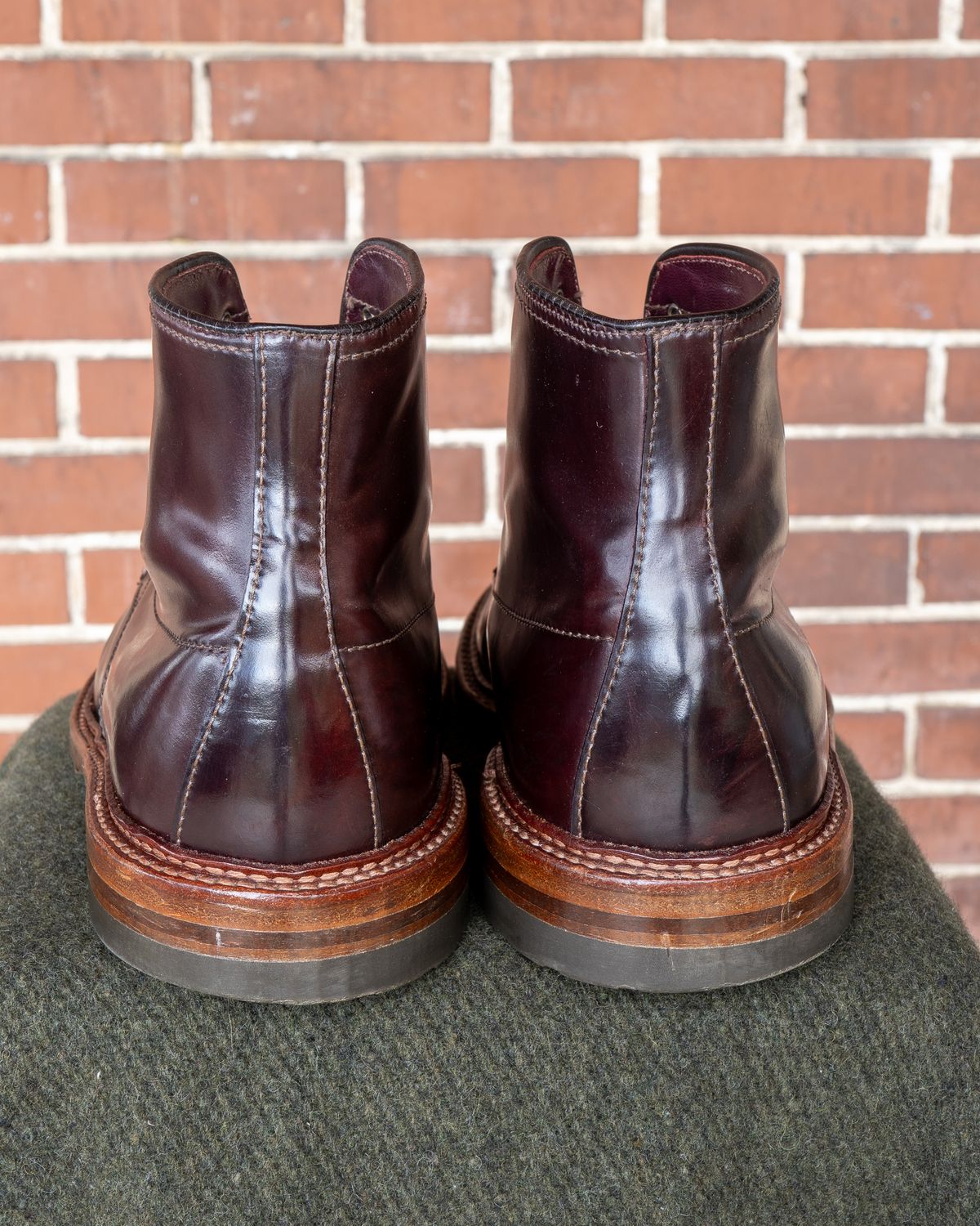 Photo by redfishjoefish on April 5, 2026 of the Alden Indy Boot in Horween Color 8 Shell Cordovan.