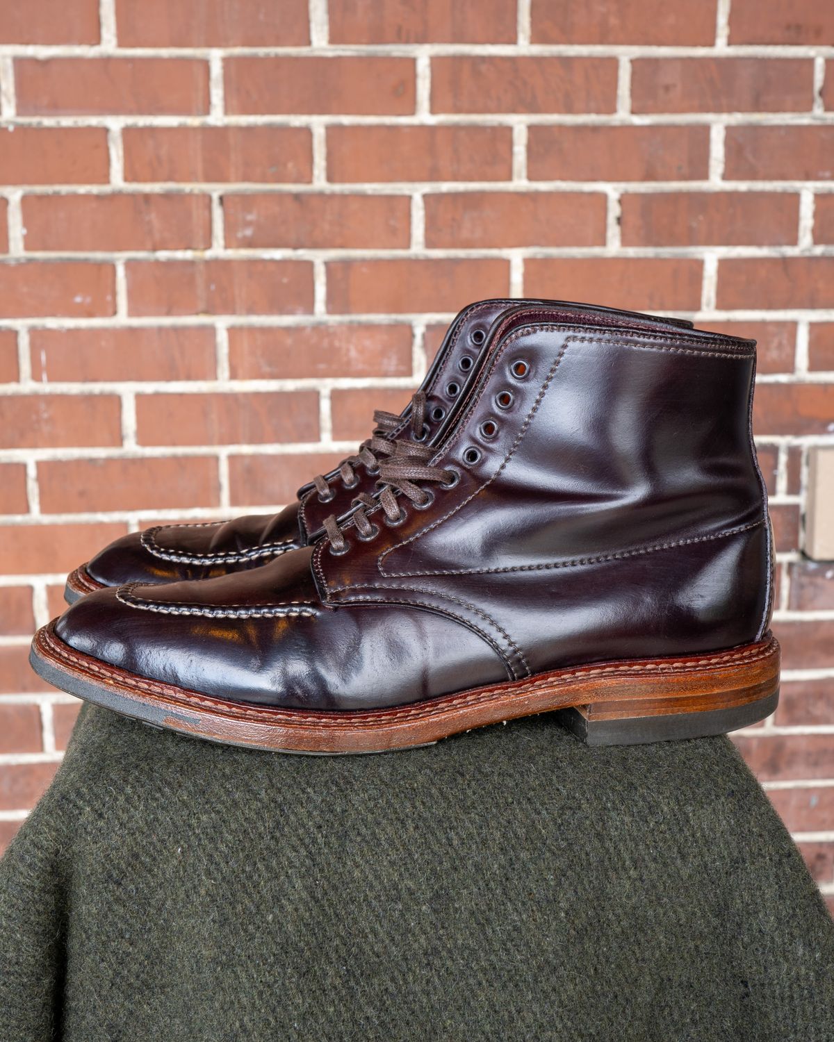 Photo by redfishjoefish on April 5, 2026 of the Alden Indy Boot in Horween Color 8 Shell Cordovan.