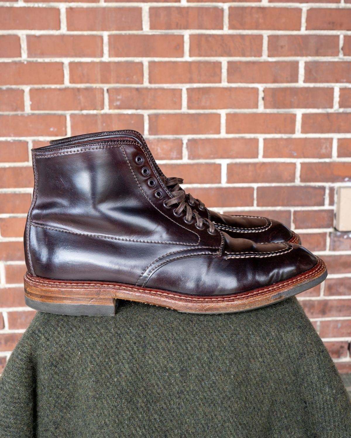 Photo by redfishjoefish on April 5, 2026 of the Alden Indy Boot in Horween Color 8 Shell Cordovan.