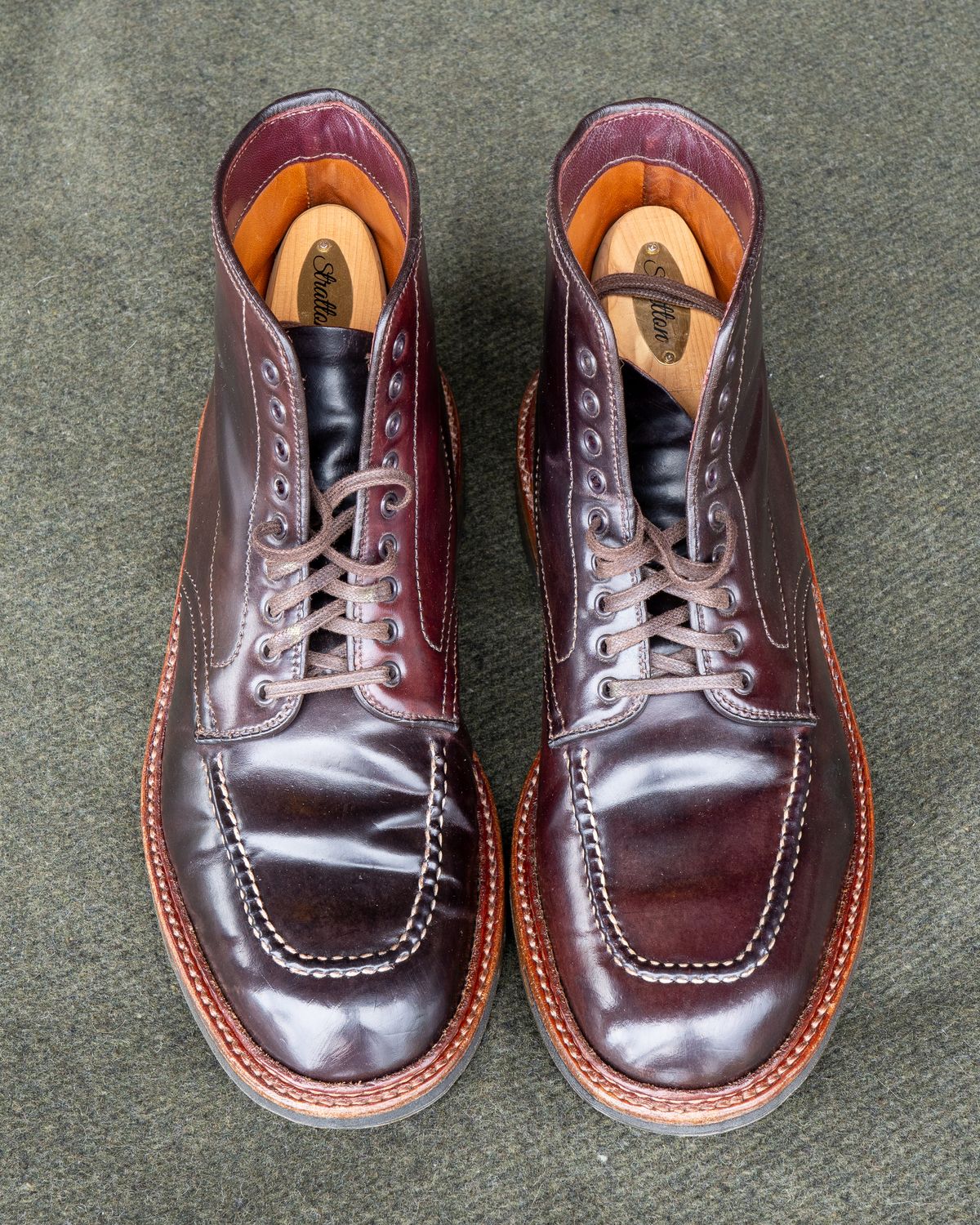 Photo by redfishjoefish on April 5, 2026 of the Alden Indy Boot in Horween Color 8 Shell Cordovan.