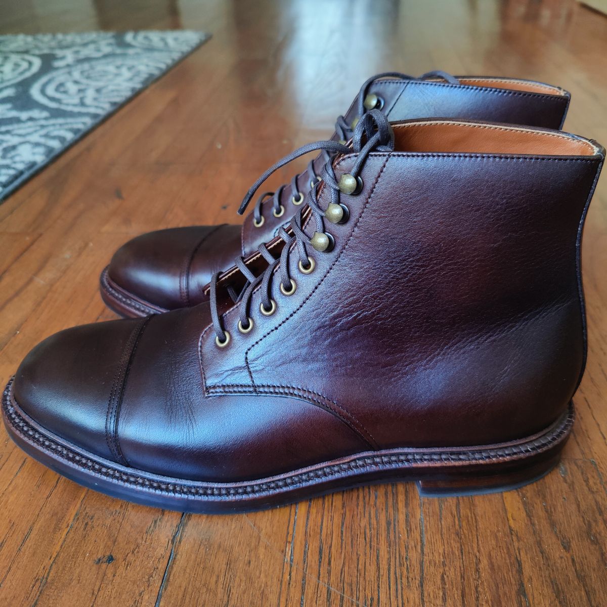 Photo by nicktamura on October 3, 2022 of the Grant Stone Cap Toe Boot in Unlisted Leather.