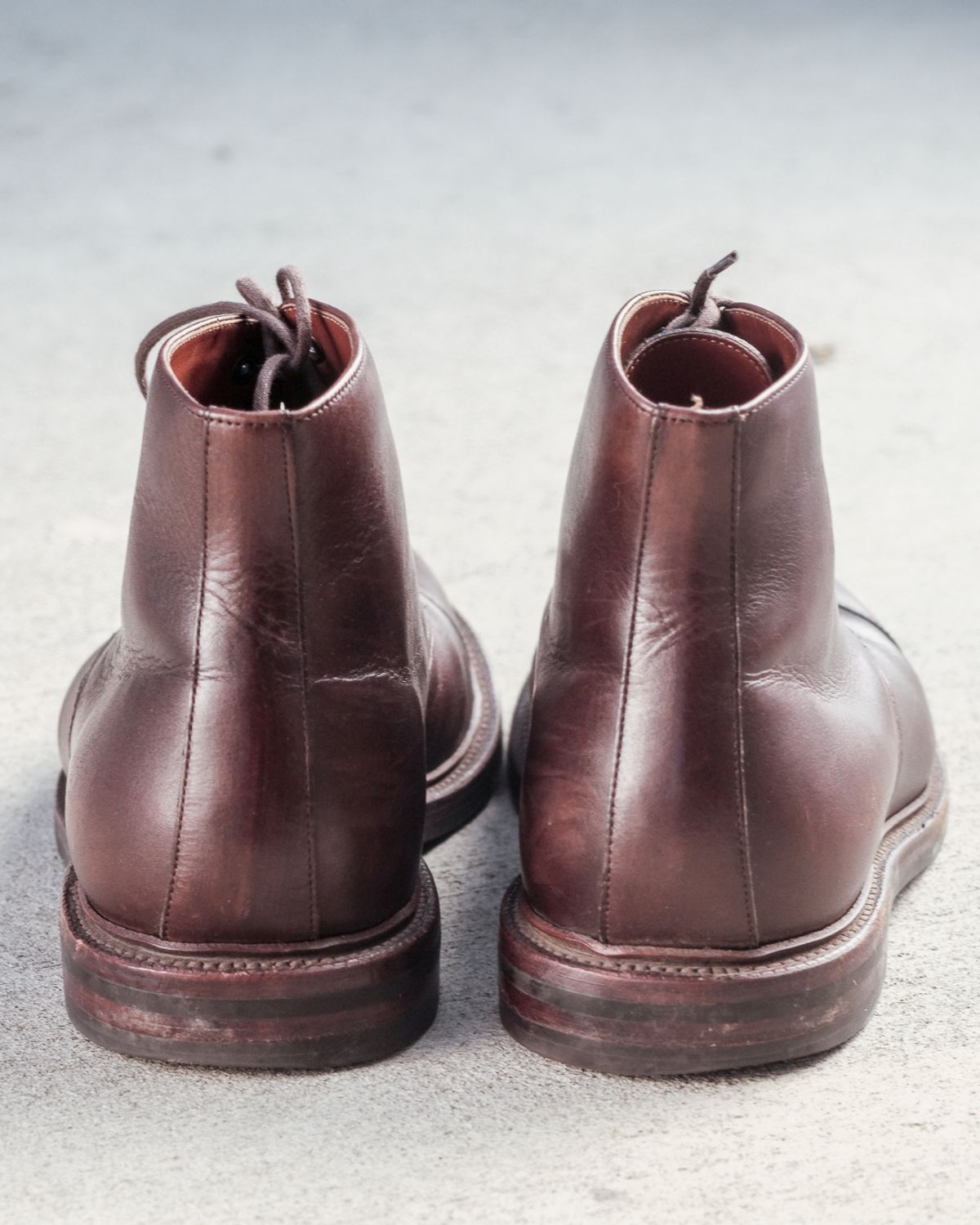Photo by nicktamura on November 5, 2022 of the Grant Stone Cap Toe Boot in Unlisted Leather.