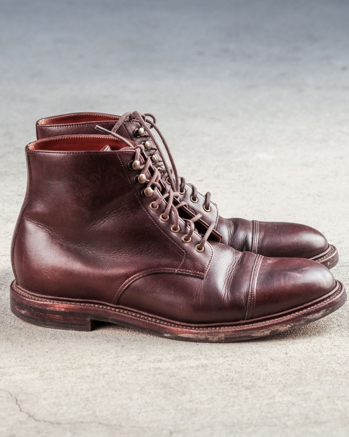 Photo by nicktamura on November 5, 2022 of the Grant Stone Cap Toe Boot in Unlisted Leather.