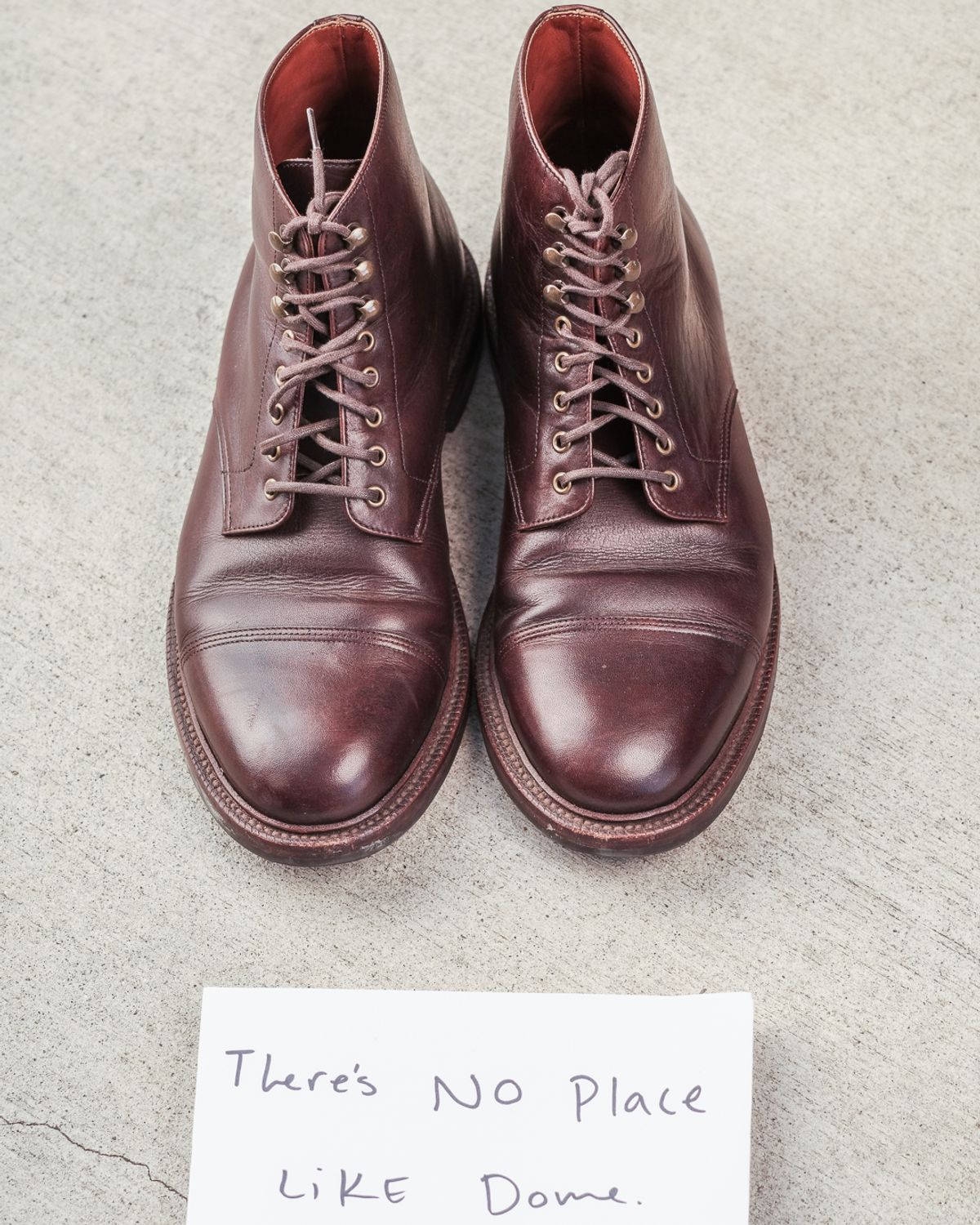 Photo by nicktamura on November 5, 2022 of the Grant Stone Cap Toe Boot in Unlisted Leather.